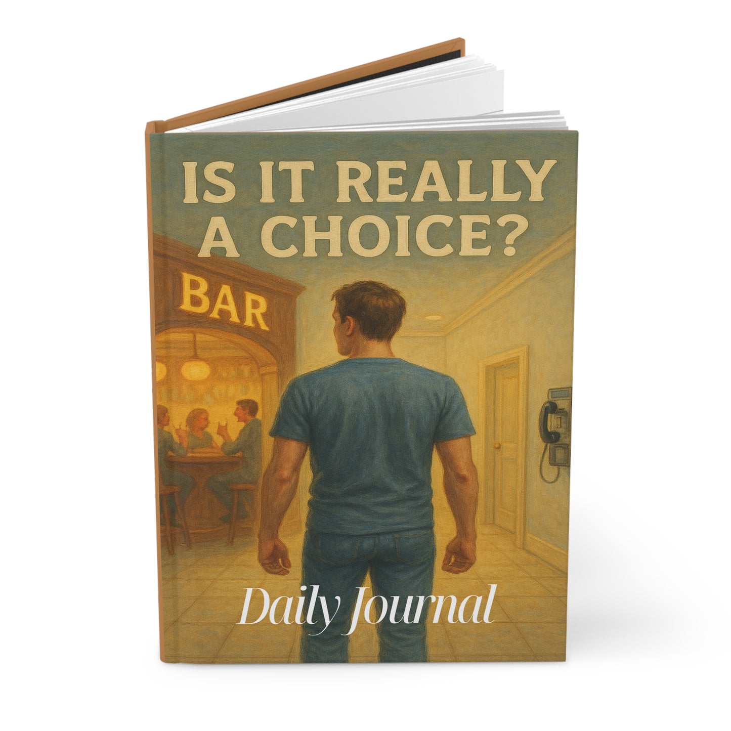 Haler Smith Hardcover Journal - Daily Journal - Is It Really A Choice - Bar and Phone