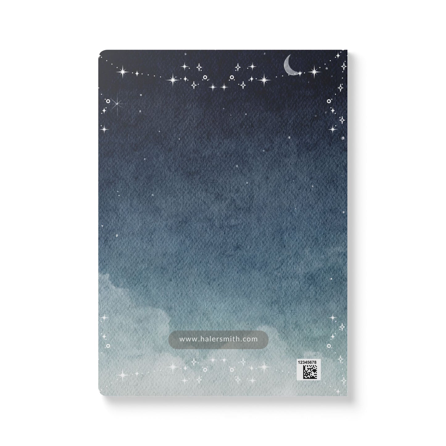 Haler Smith Guided Softcover Journal - Step 11 Evening Review - Starry Night Scene - White Letters