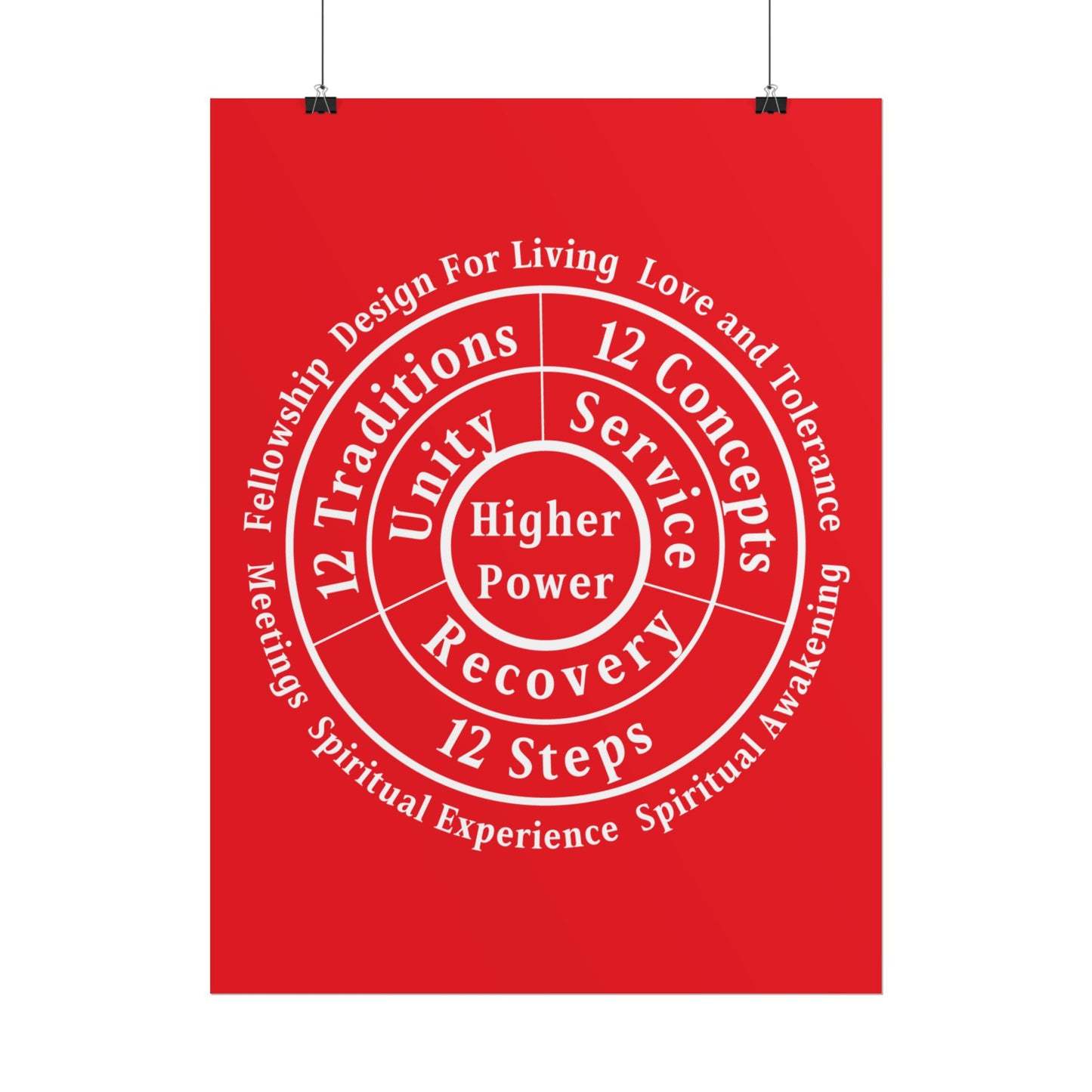 Haler Smith Rolled Poster - Higher Power 1 - Red Matte Finish