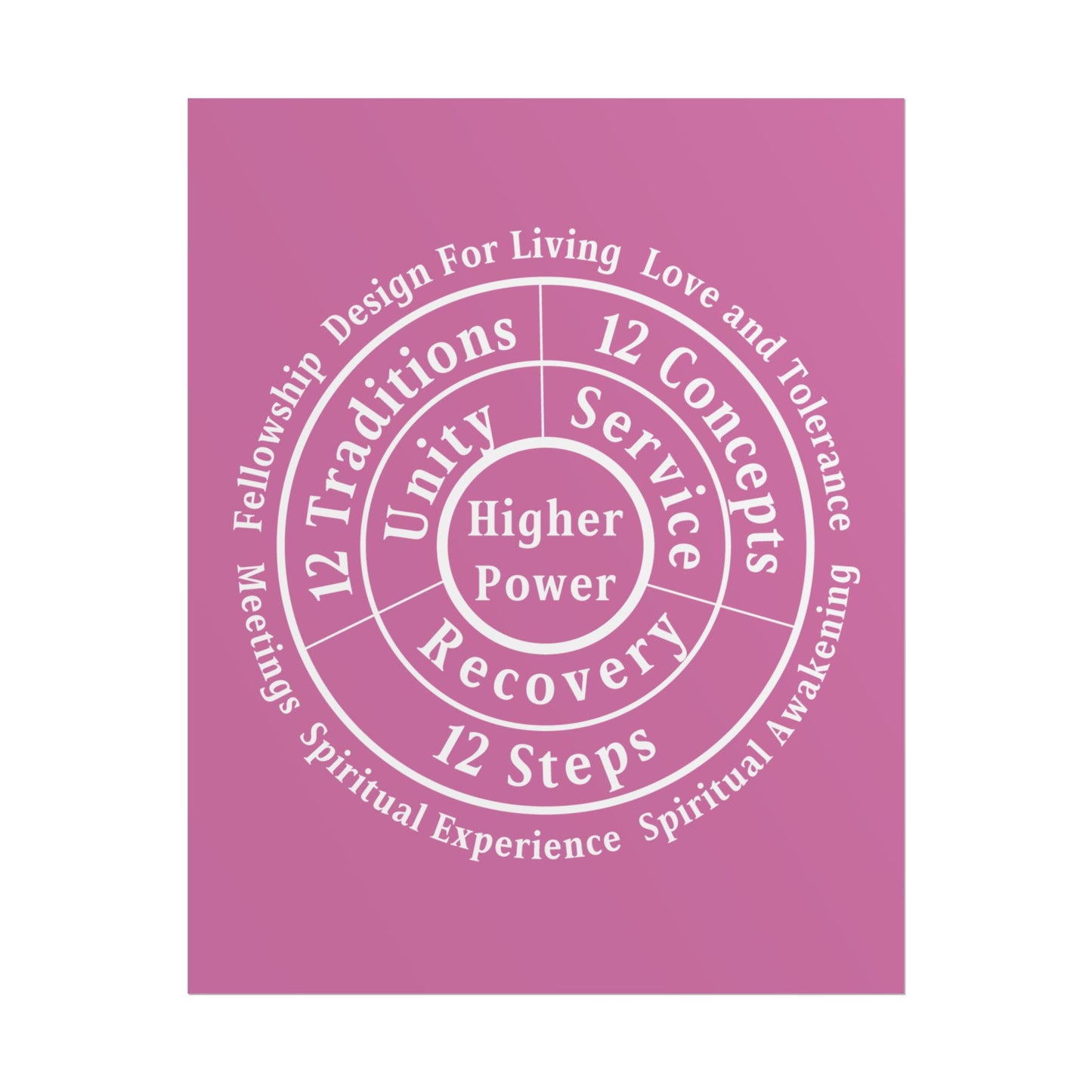 Haler Smith Rolled Poster - Higher Power 1 - Light Pink Matte Finish