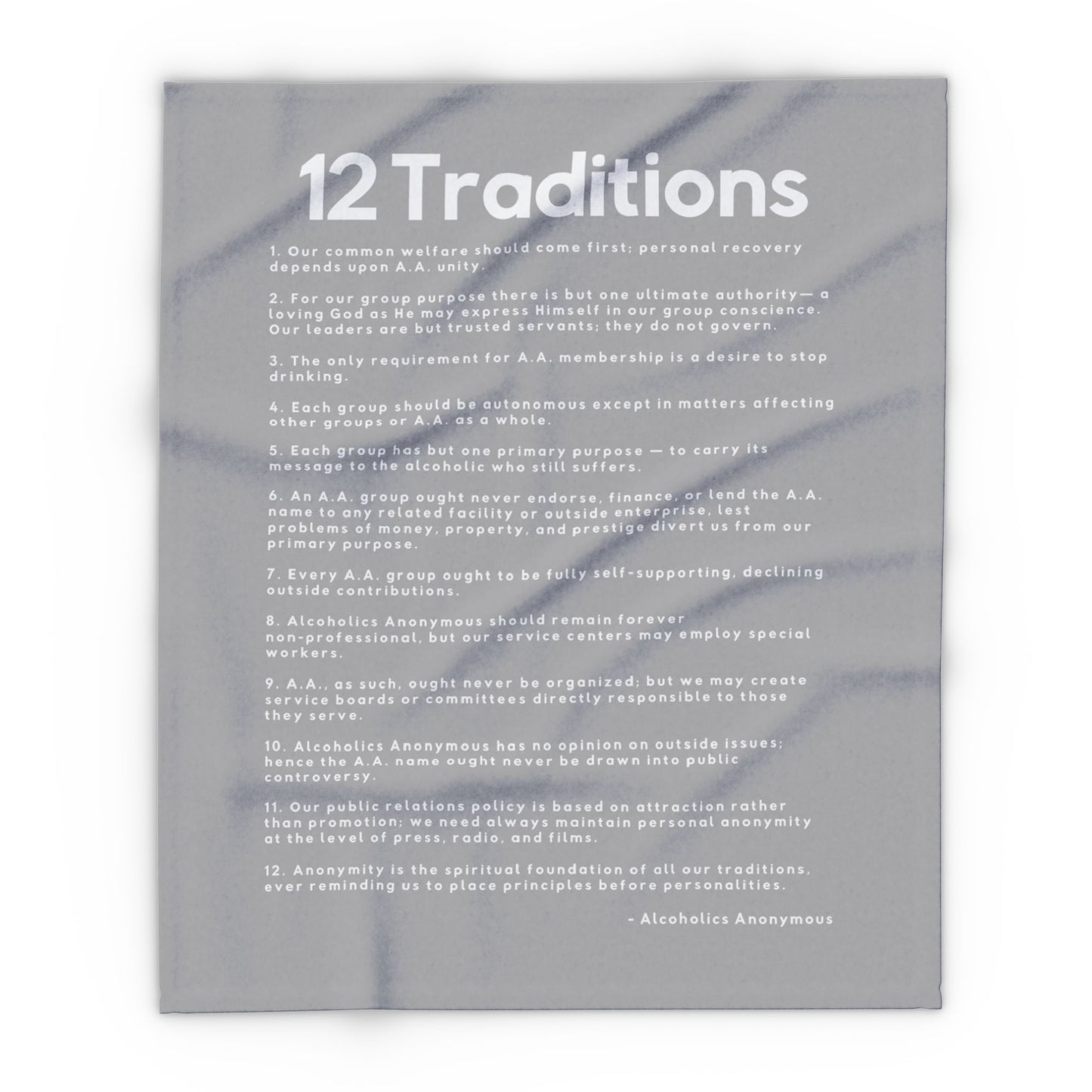 Haler Smith - Home Decor - Haler Smith Polar Fleece Blanket - 12 Traditions - Light Gray