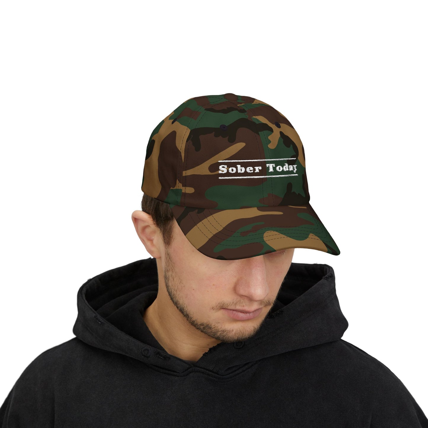 Haler Smith Dad Cap - Sober Today 3 - White