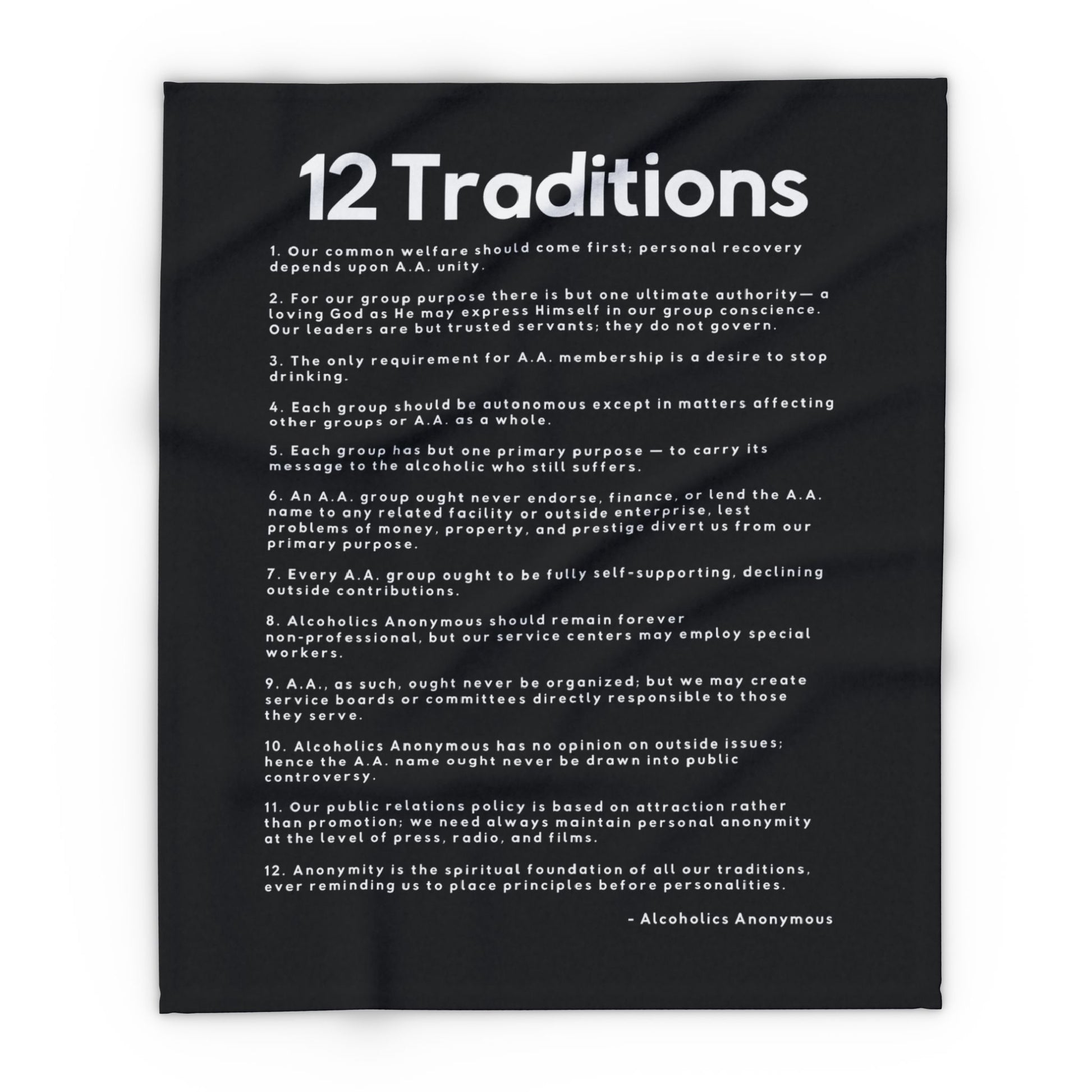 Haler Smith - Home Decor - Haler Smith Polar Fleece Blanket - 12 Traditions - Black