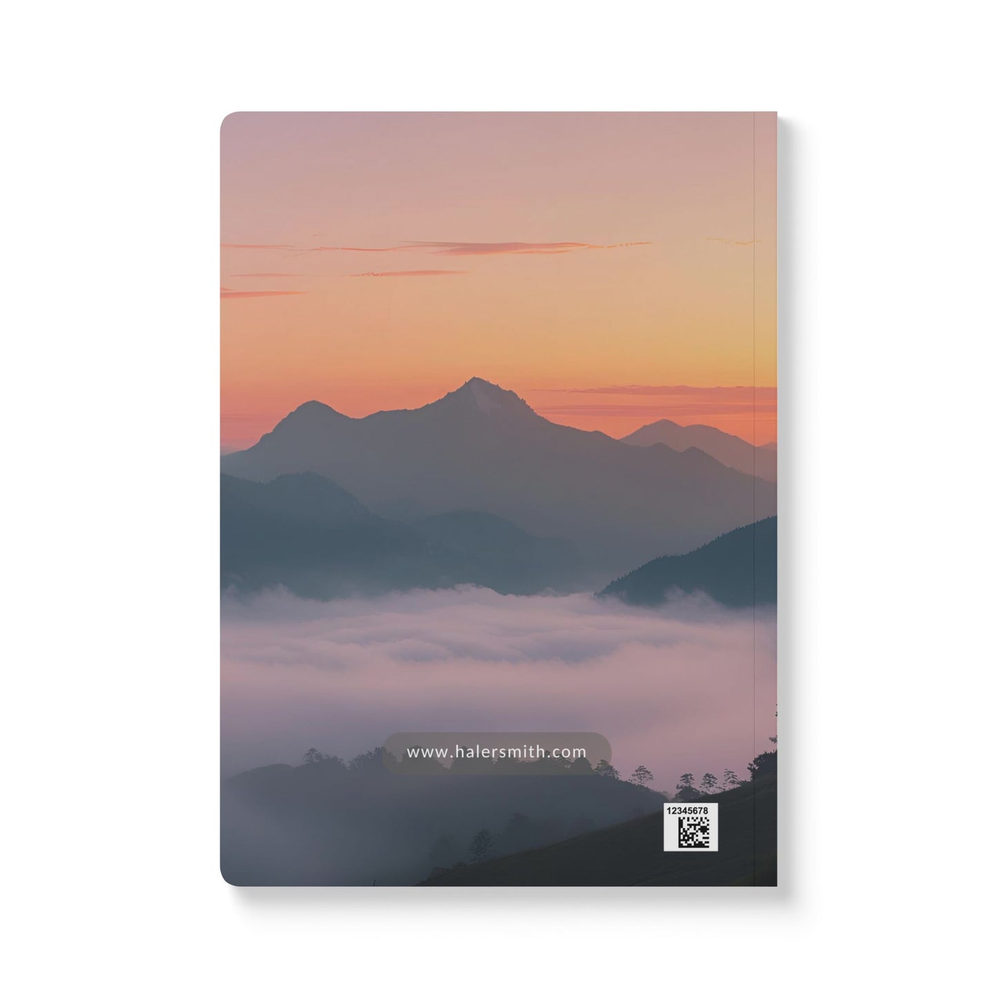 Haler Smith Guided Softcover Journal - Step 11 Morning Review - Mountain Morning Scene - White Letters