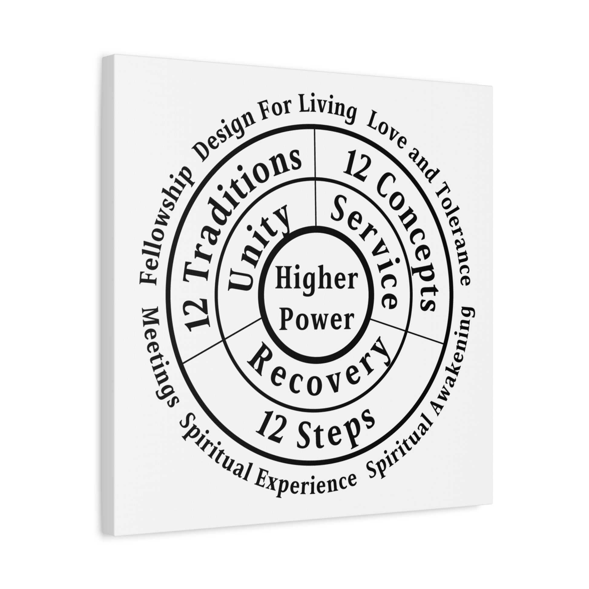 Haler Smith - Canvas - Haler Smith Matte Canvas - Higher Power 1 - White Matte Finish