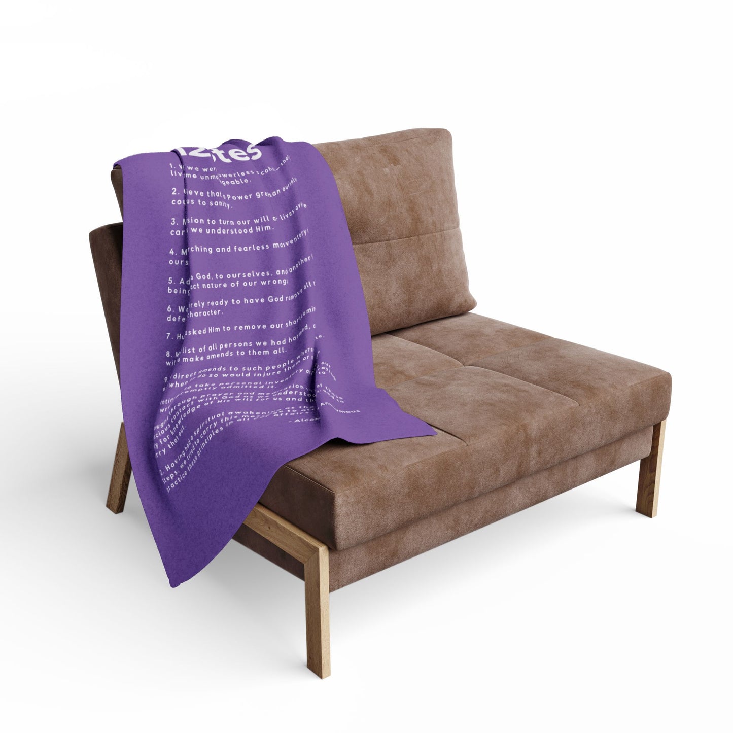 Haler Smith - Home Decor - Haler Smith Polar Fleece Blanket - 12 Steps - Light Purple