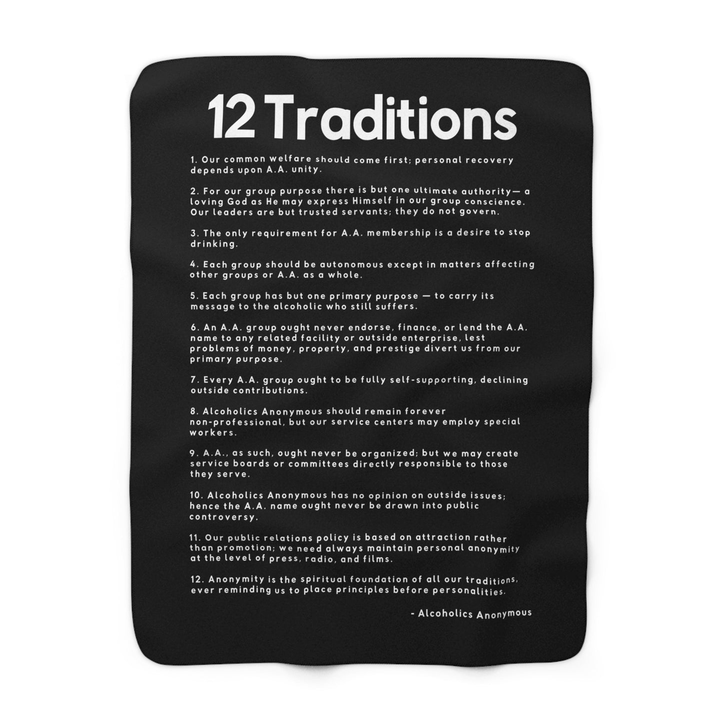 Haler Smith - Home Decor - Haler Smith Sherpa Fleece Blanket - 12 Traditions - Black