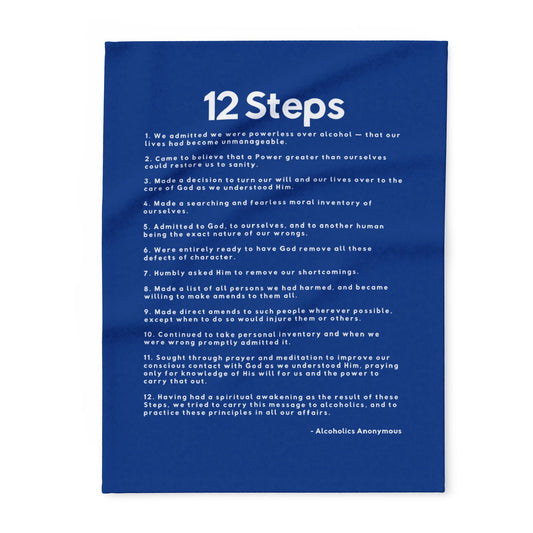 Haler Smith - Home Decor - Haler Smith Polar Fleece Blanket - 12 Steps - Dark Blue