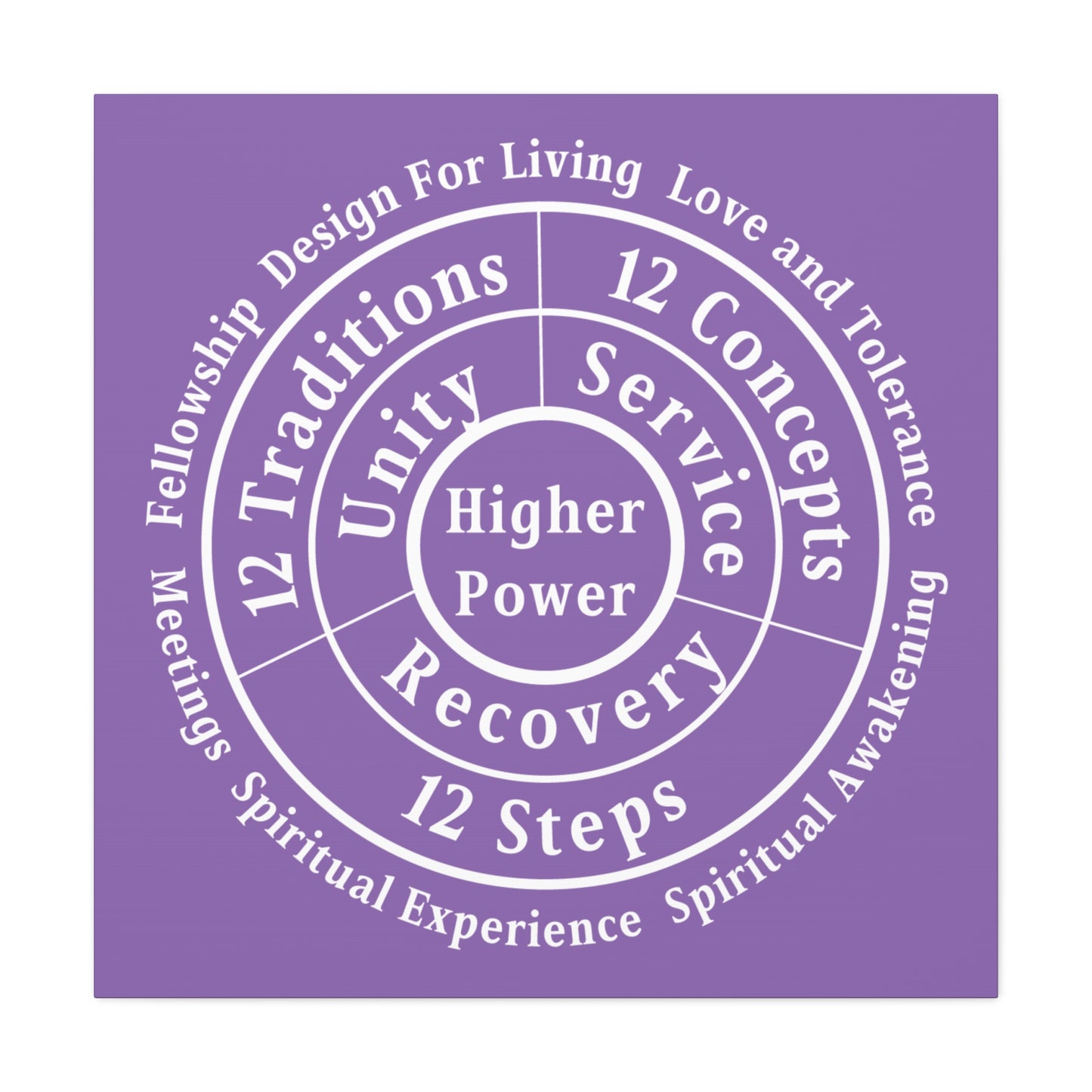 Haler Smith - Canvas - Haler Smith Matte Canvas - Higher Power 1 - Light Purple Matte Finish