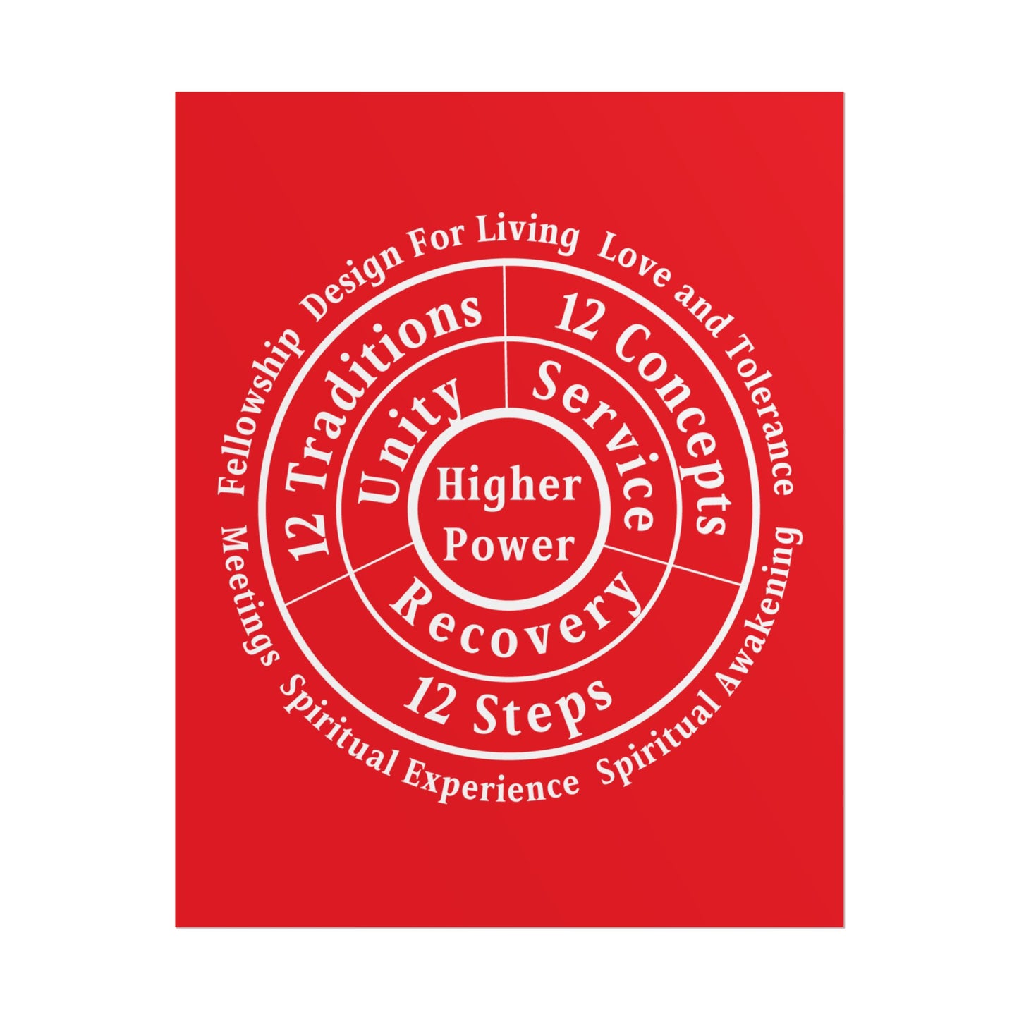 Haler Smith Rolled Poster - Higher Power 1 - Red Matte Finish