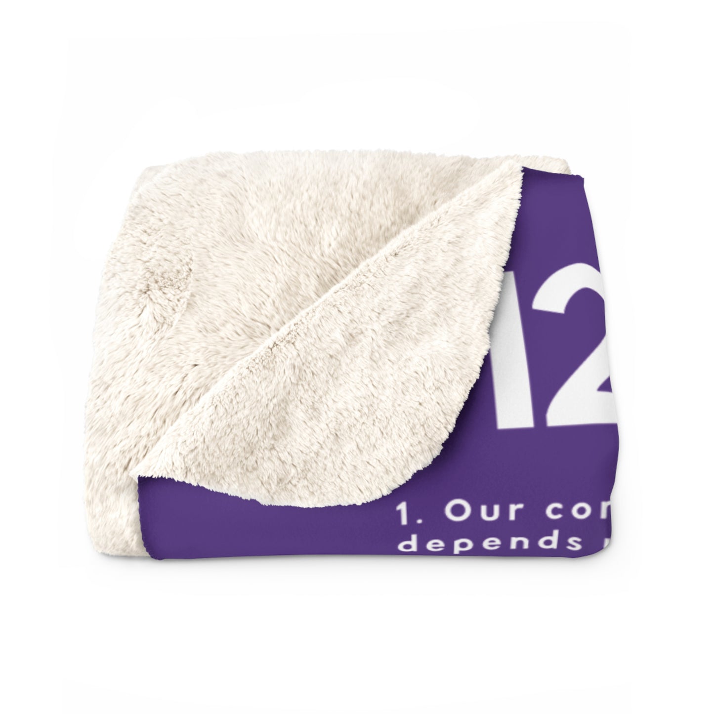 Haler Smith - Home Decor - Haler Smith Sherpa Fleece Blanket - 12 Traditions - Purple
