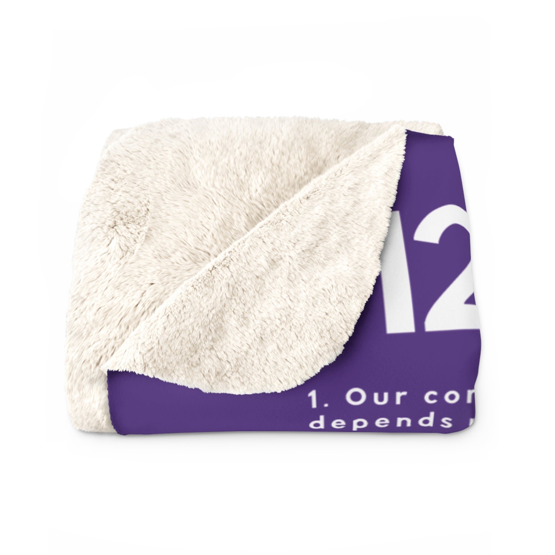 Haler Smith - Home Decor - Haler Smith Sherpa Fleece Blanket - 12 Traditions - Purple