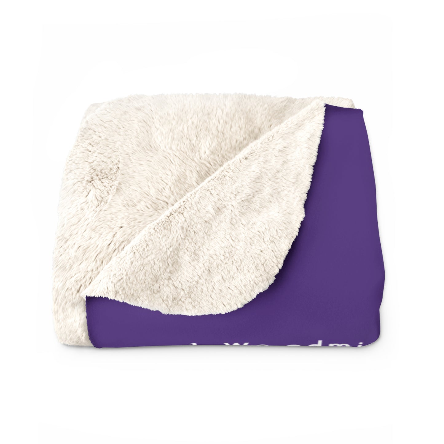 Haler Smith - Home Decor - Haler Smith Sherpa Fleece Blanket - 12 Steps - Purple