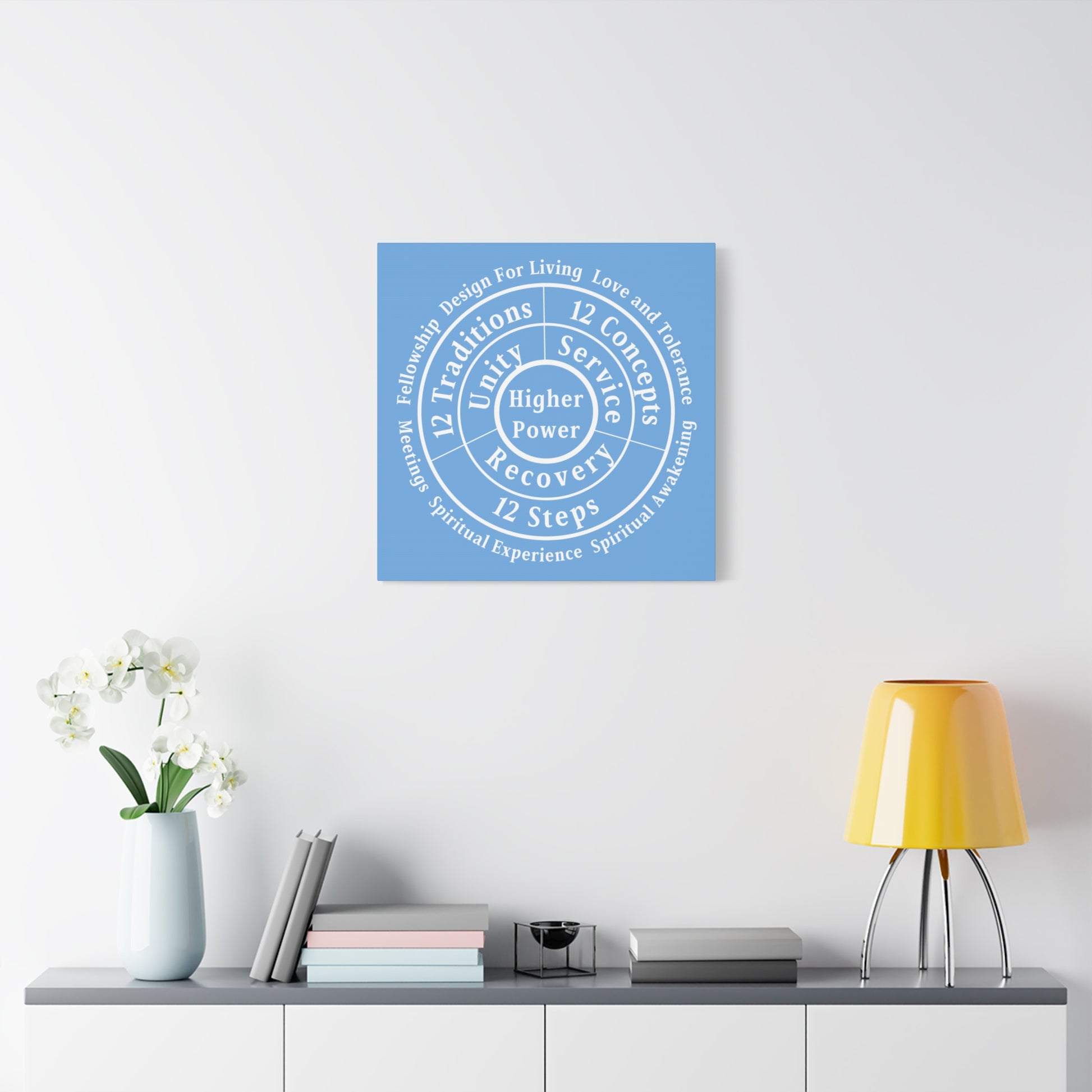 Haler Smith - Canvas - Haler Smith Matte Canvas - Higher Power 1 - Light Blue Matte Finish