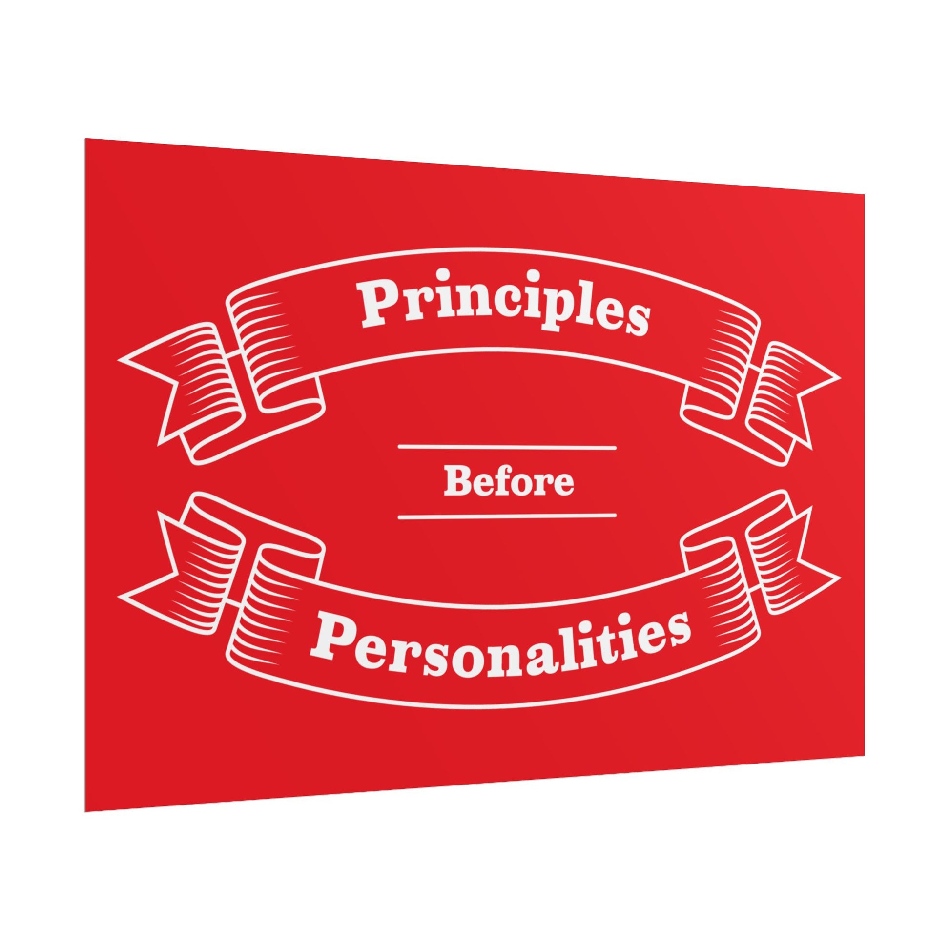 Haler Smith - Poster - Haler Smith Rolled Poster - Principles Before Personalities 1 - Light Pink Matte Finish