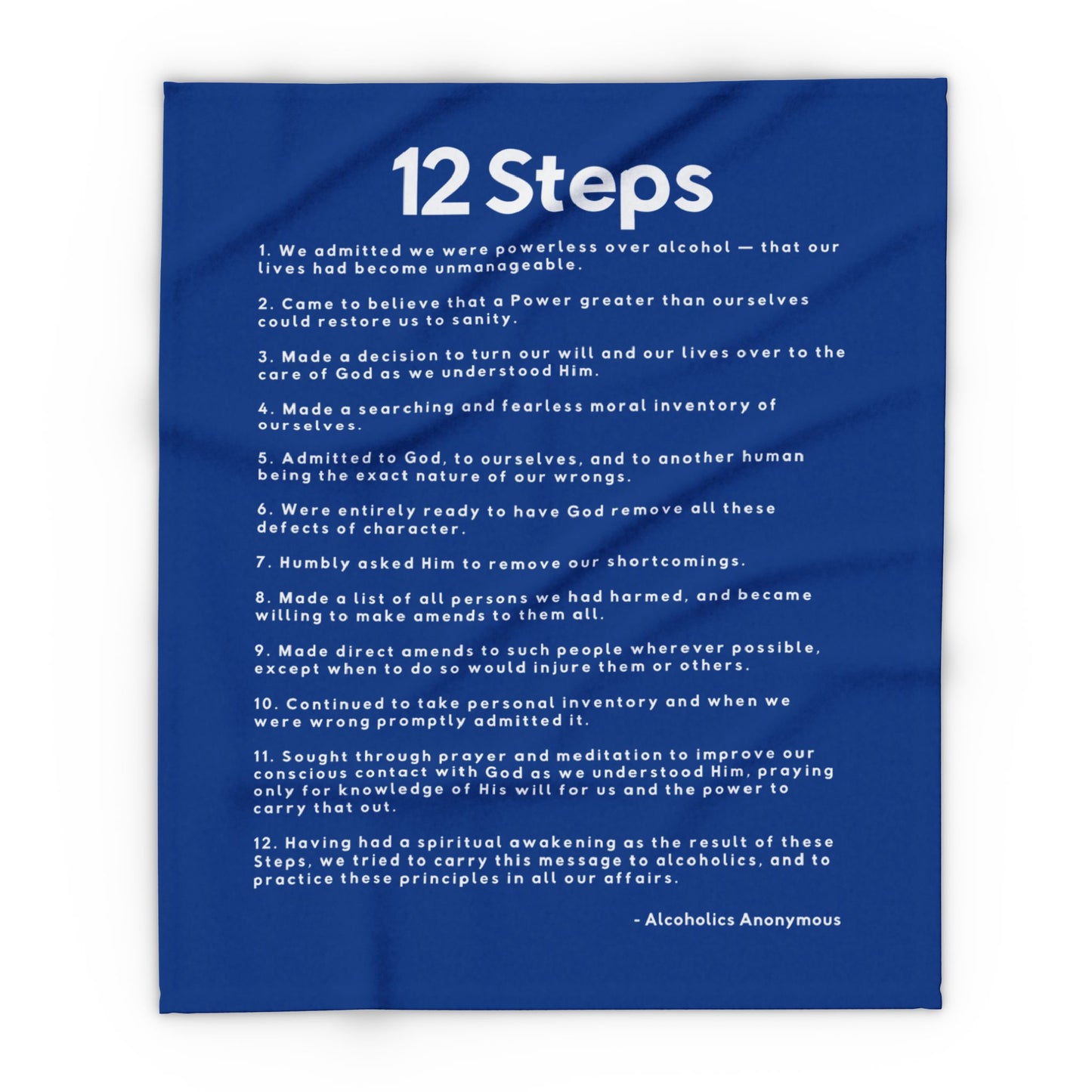 Haler Smith - Home Decor - Haler Smith Polar Fleece Blanket - 12 Steps - Dark Blue