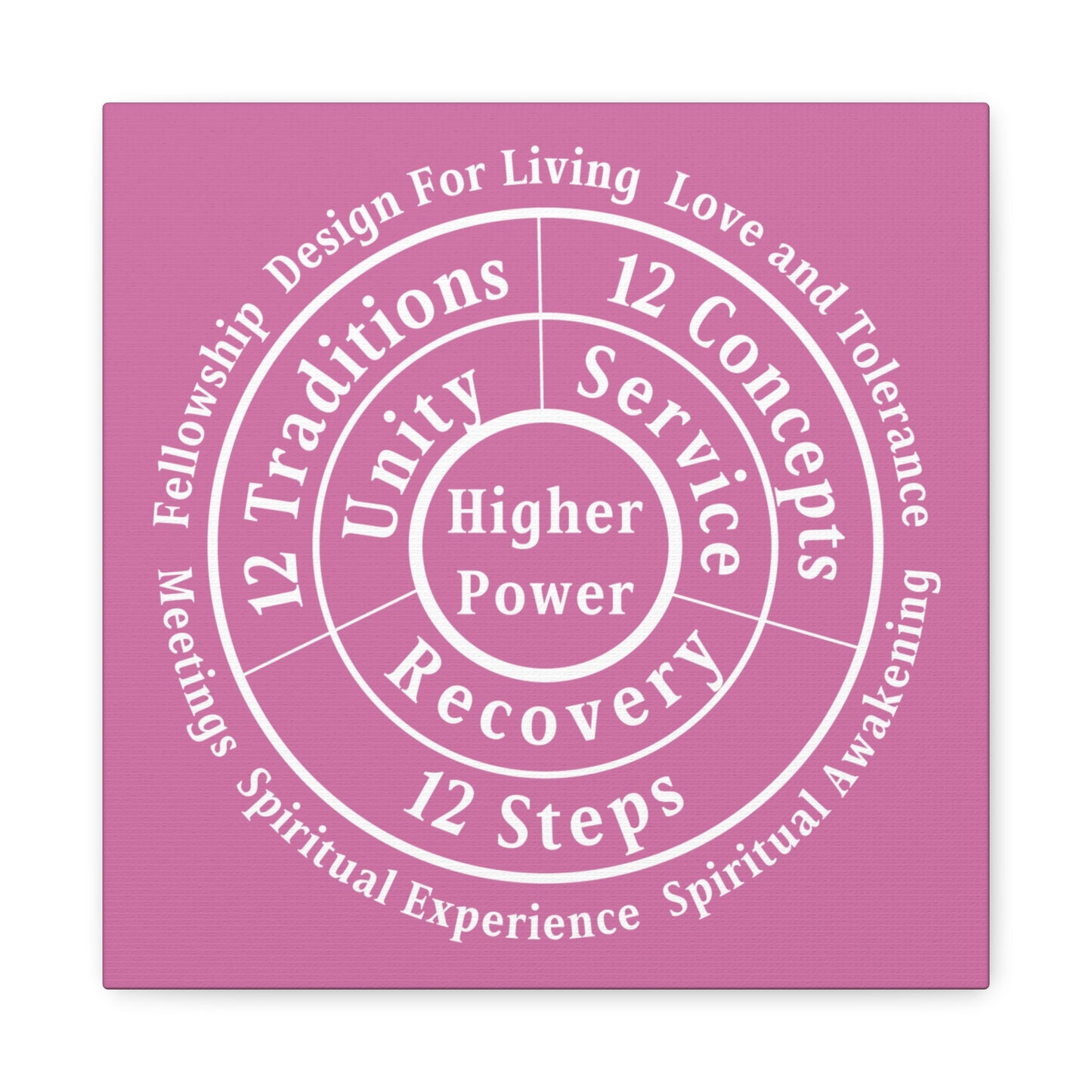 Haler Smith - Canvas - Haler Smith Matte Canvas - Higher Power 1 - Light Pink Matte Finish