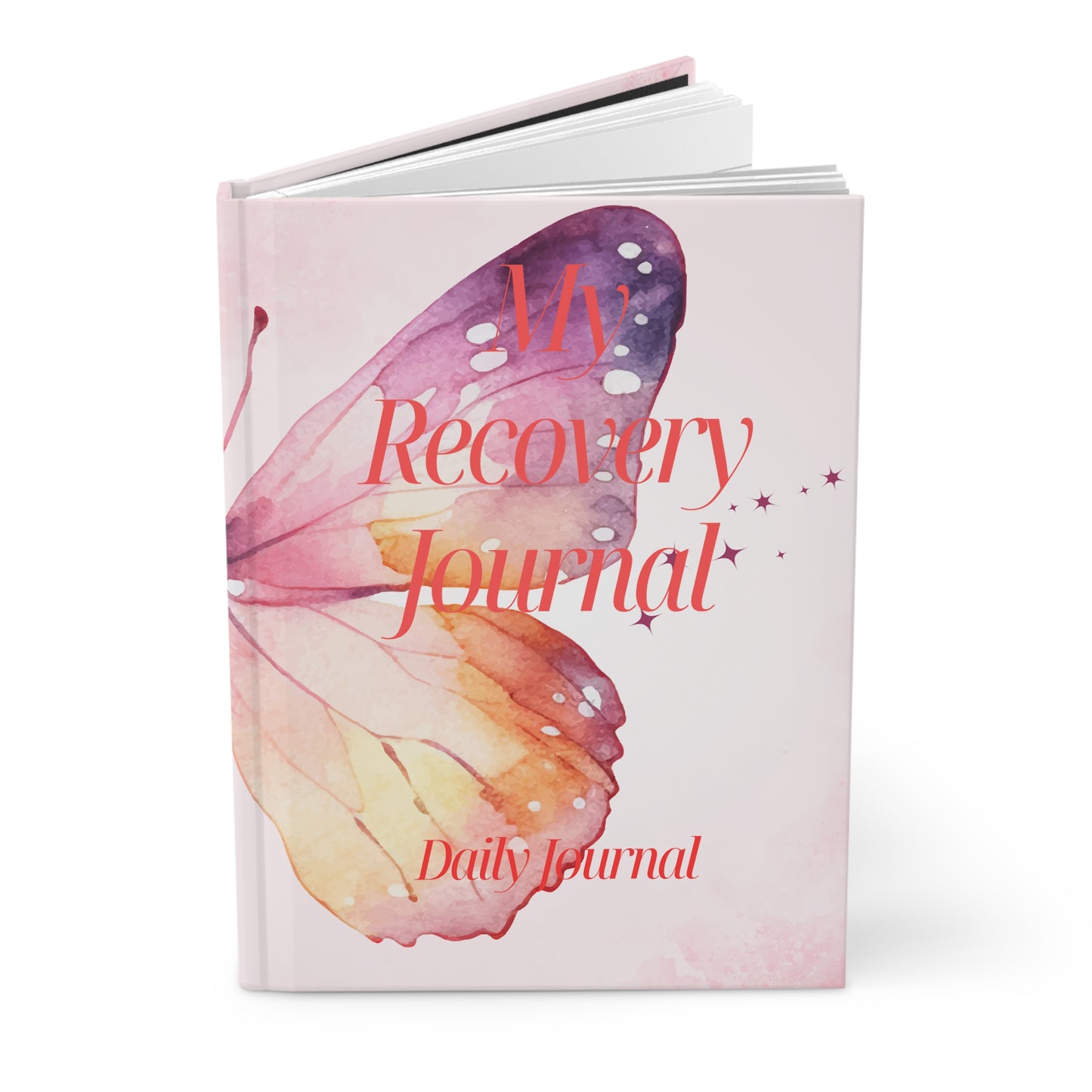 Haler Smith Hardcover Journal - My Recovery Journal - Butterfly Wing - Red Letters
