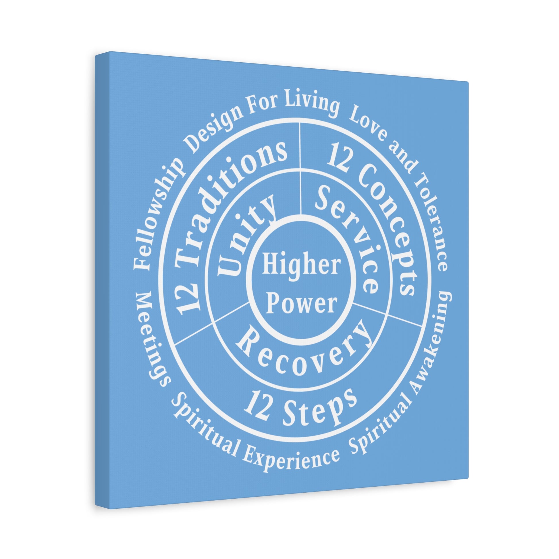 Haler Smith - Canvas - Haler Smith Matte Canvas - Higher Power 1 - Light Blue Matte Finish