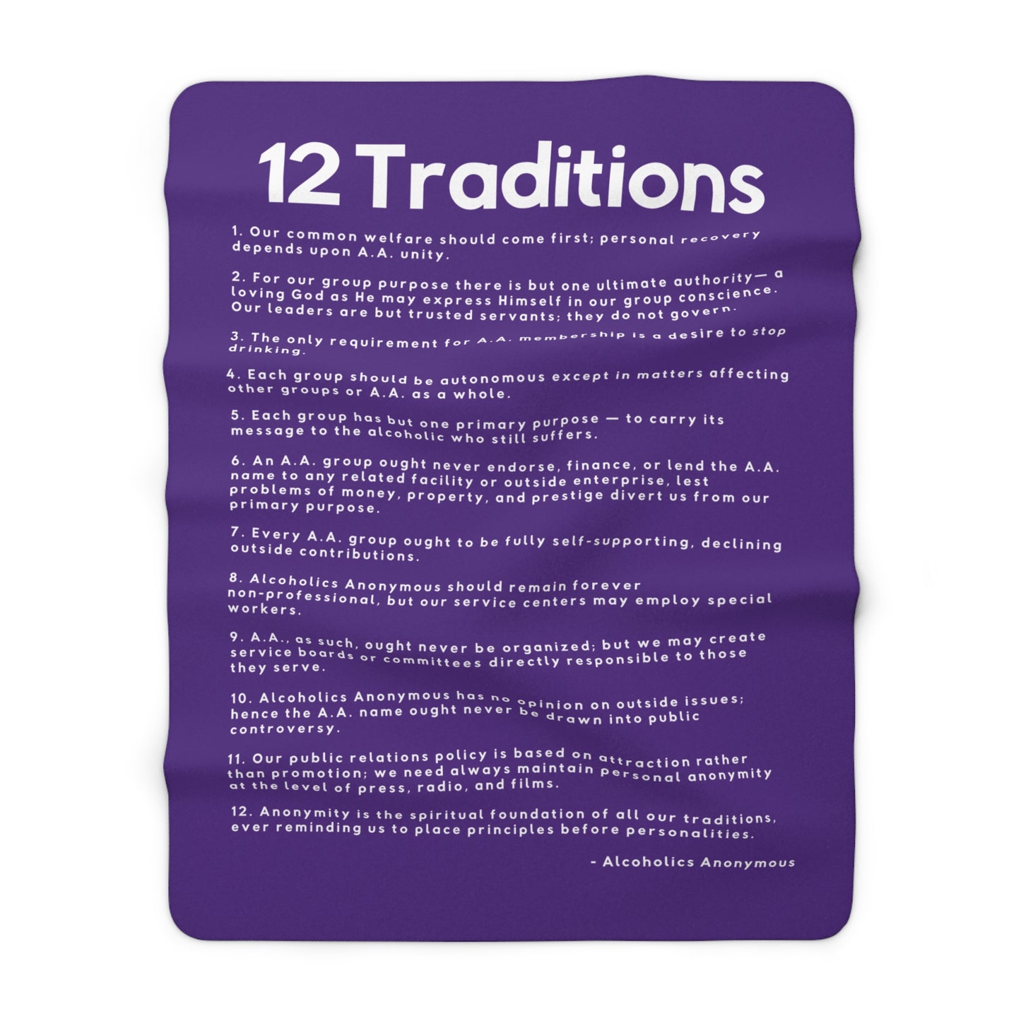 Haler Smith - Home Decor - Haler Smith Sherpa Fleece Blanket - 12 Traditions - Purple
