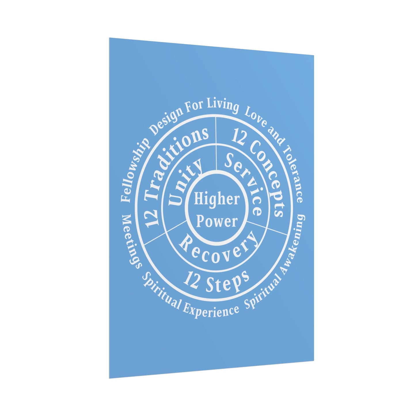 Haler Smith Rolled Poster - Higher Power 1 - Light Blue Matte Finish