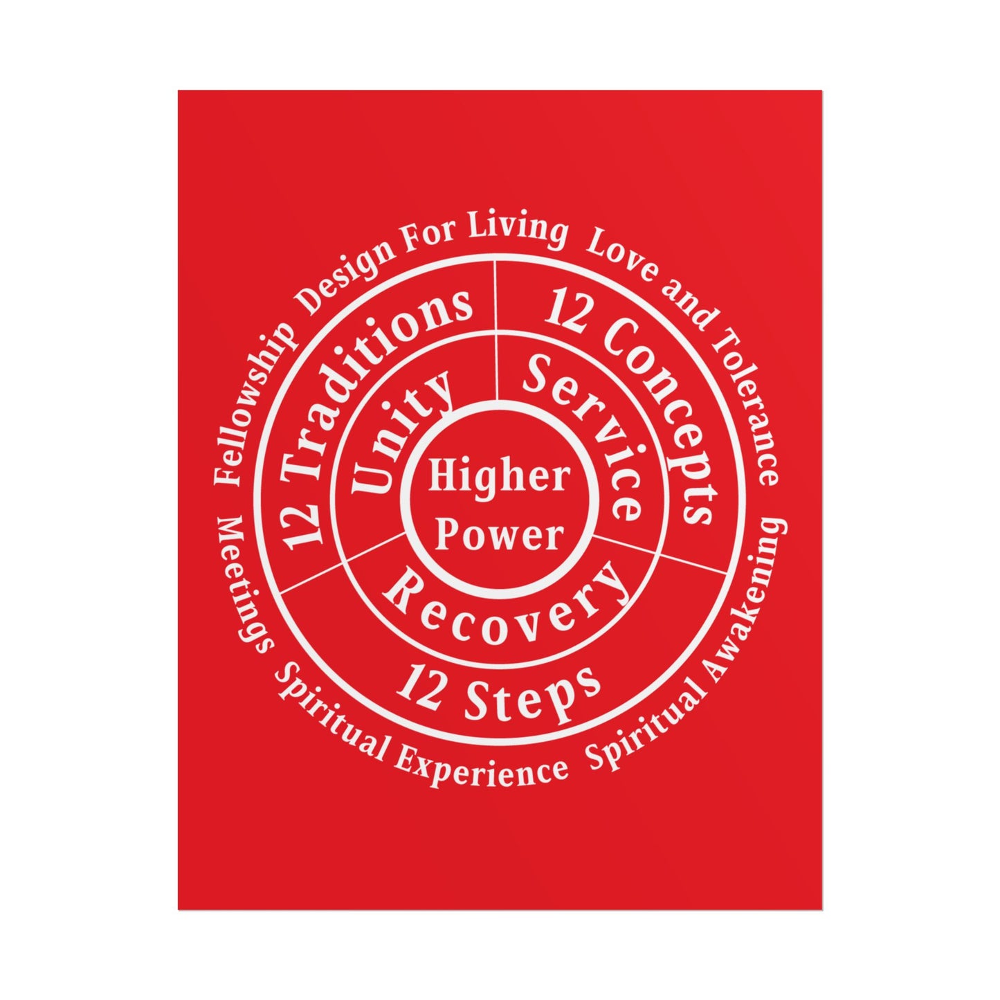 Haler Smith Rolled Poster - Higher Power 1 - Red Matte Finish