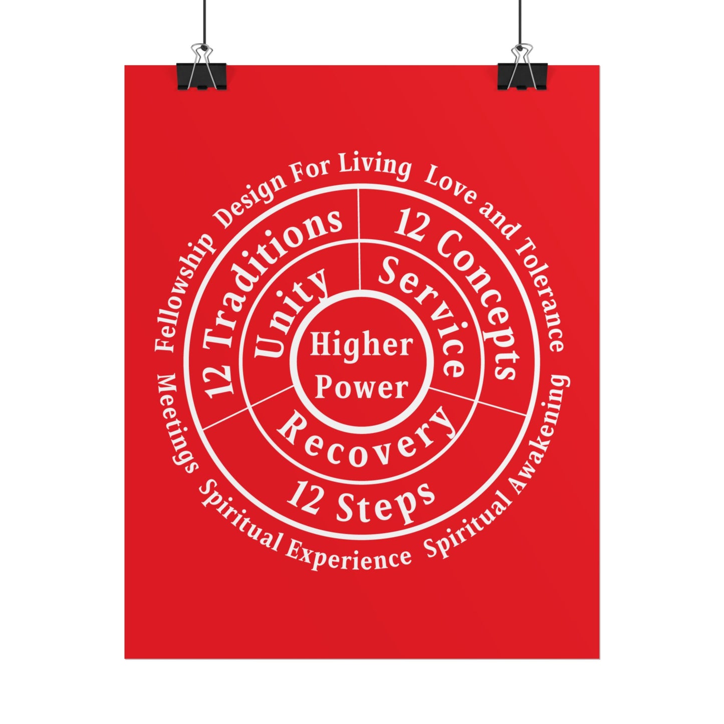 Haler Smith Rolled Poster - Higher Power 1 - Red Matte Finish