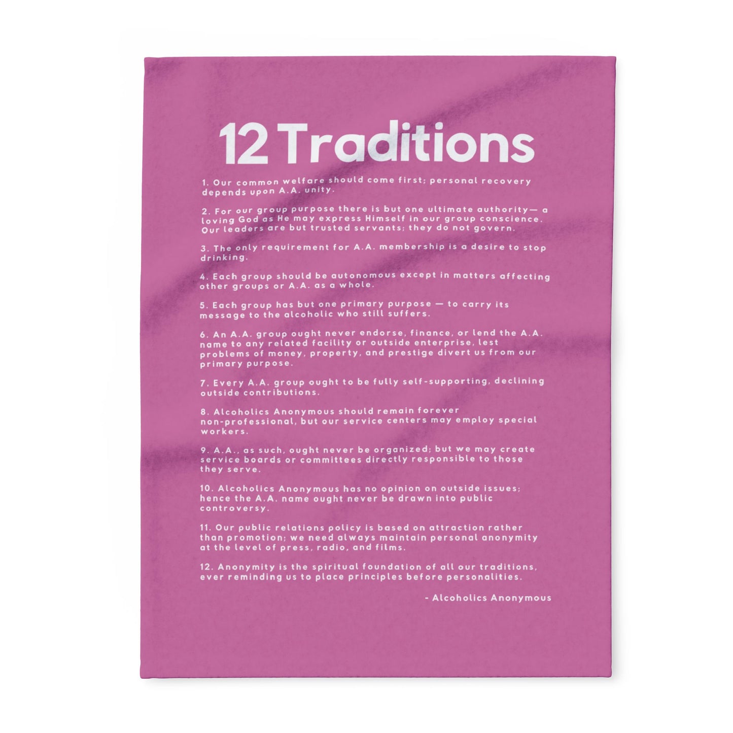 Haler Smith - Home Decor - Haler Smith Polar Fleece Blanket - 12 Traditions - Light Pink