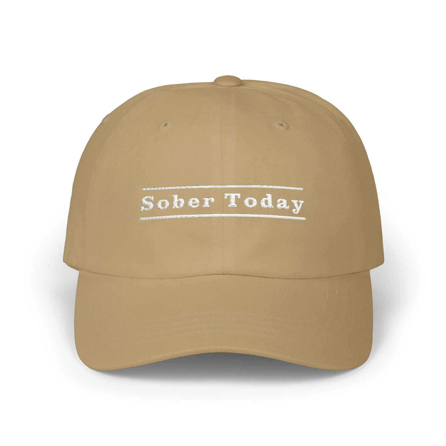 Haler Smith Dad Cap - Sober Today 3 - White