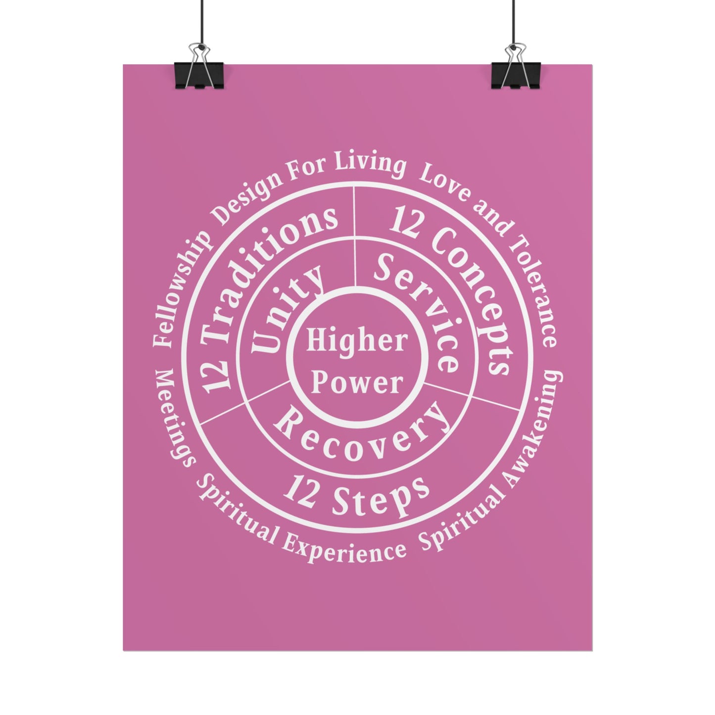 Haler Smith Rolled Poster - Higher Power 1 - Light Pink Matte Finish