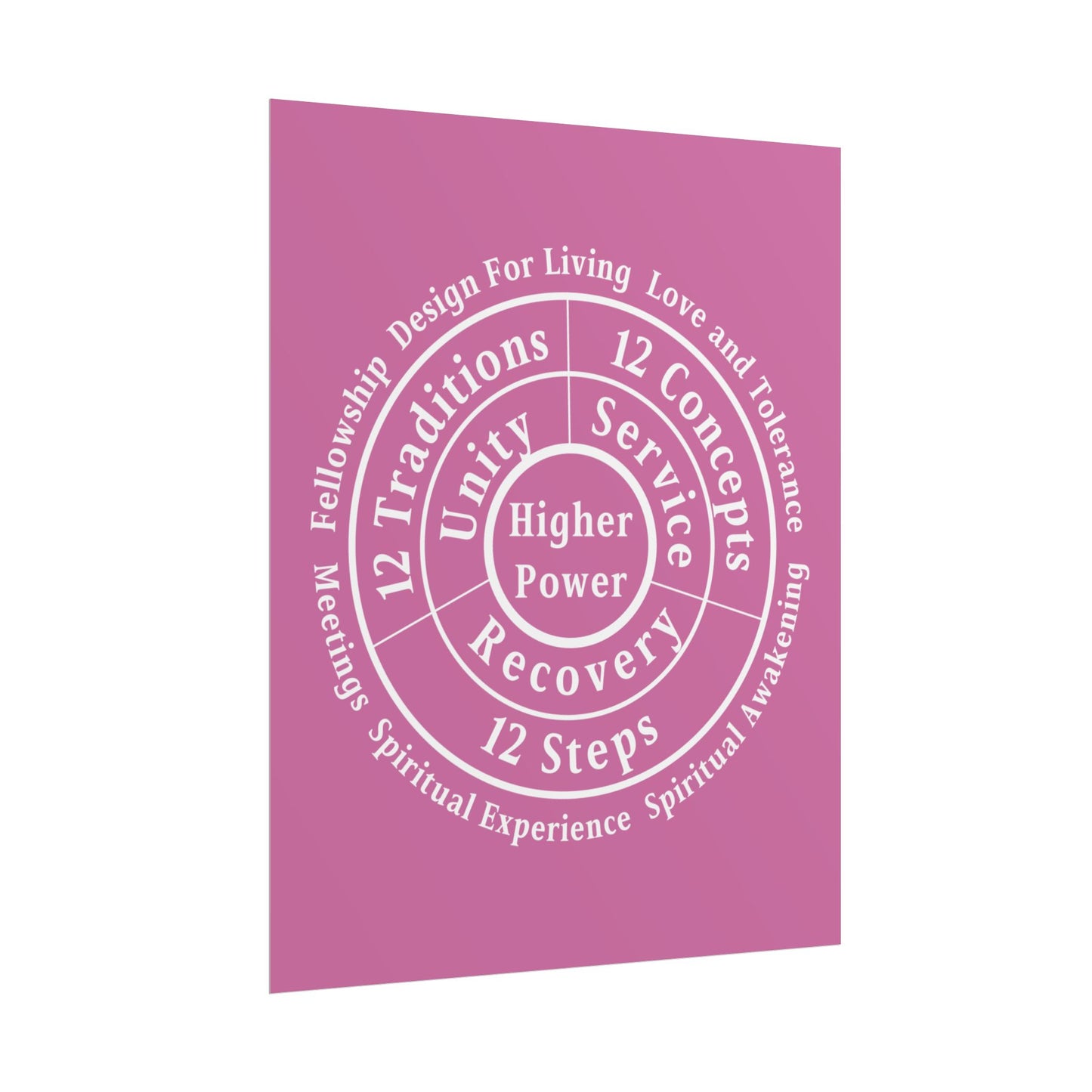 Haler Smith Rolled Poster - Higher Power 1 - Light Pink Matte Finish