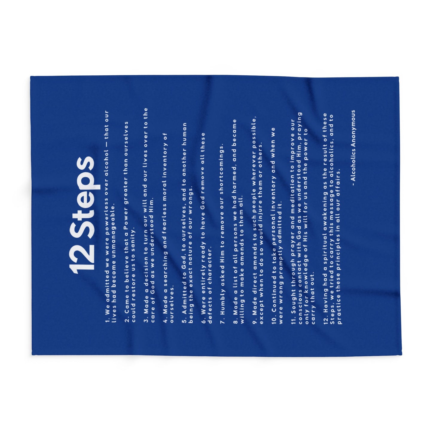 Haler Smith - Home Decor - Haler Smith Polar Fleece Blanket - 12 Steps - Dark Blue
