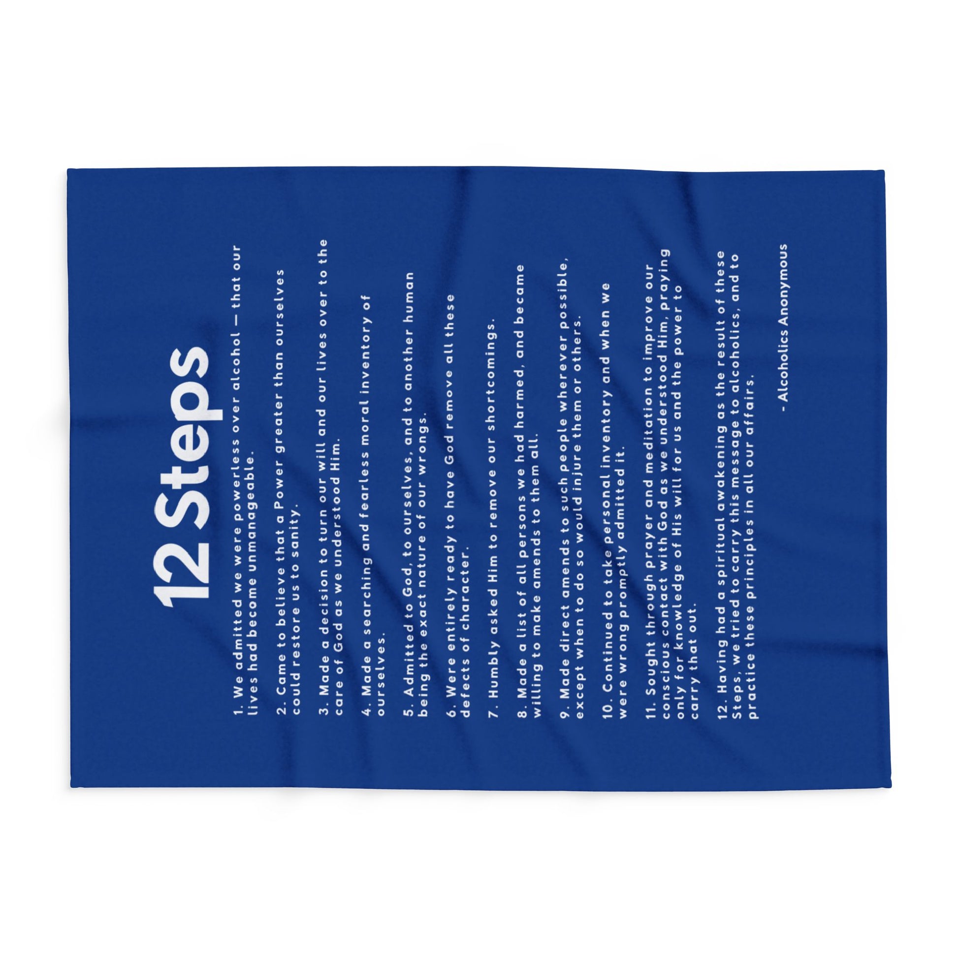 Haler Smith - Home Decor - Haler Smith Polar Fleece Blanket - 12 Steps - Dark Blue