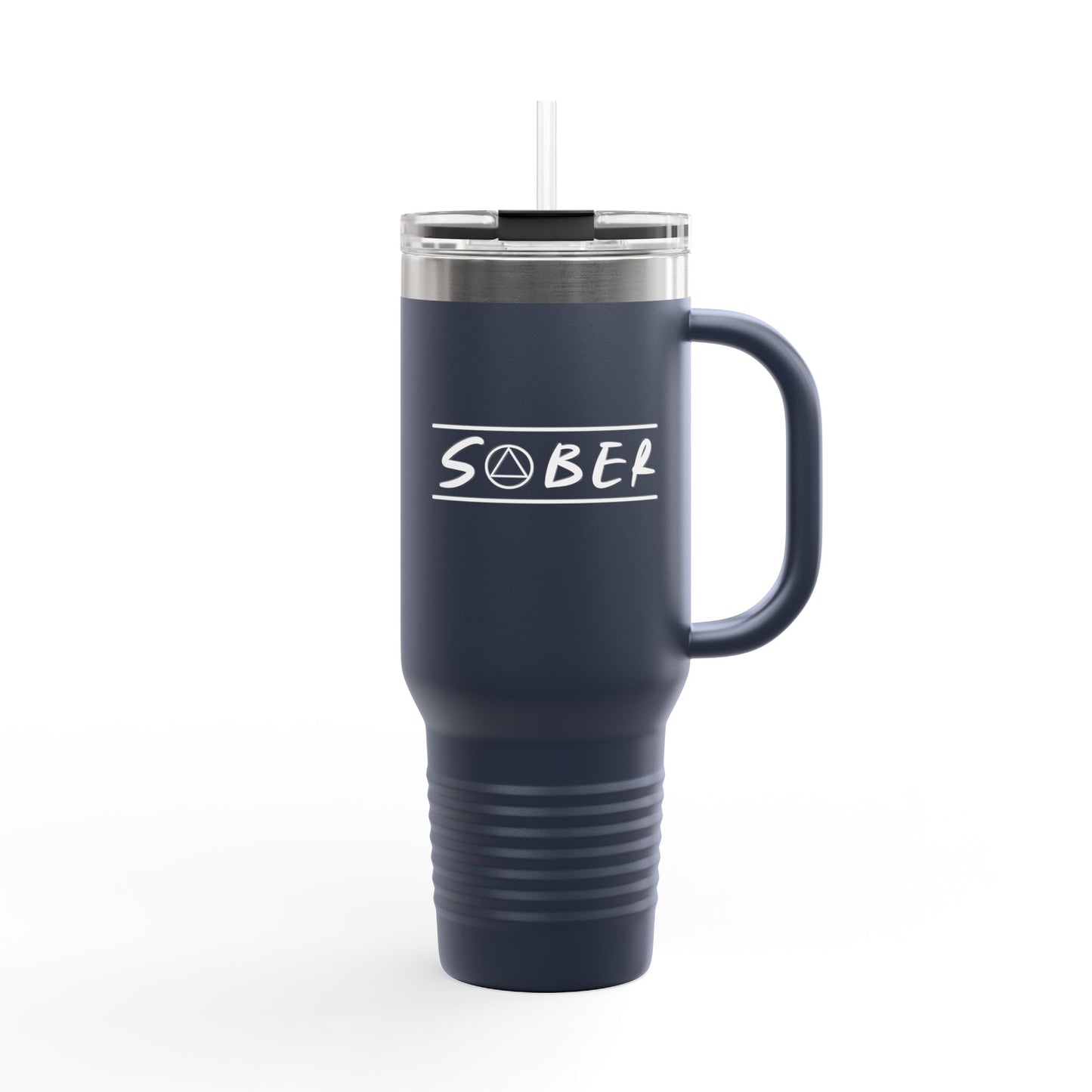 Recovery Insulated Travel Mug with Straw 40 oz. | Sober Design 1