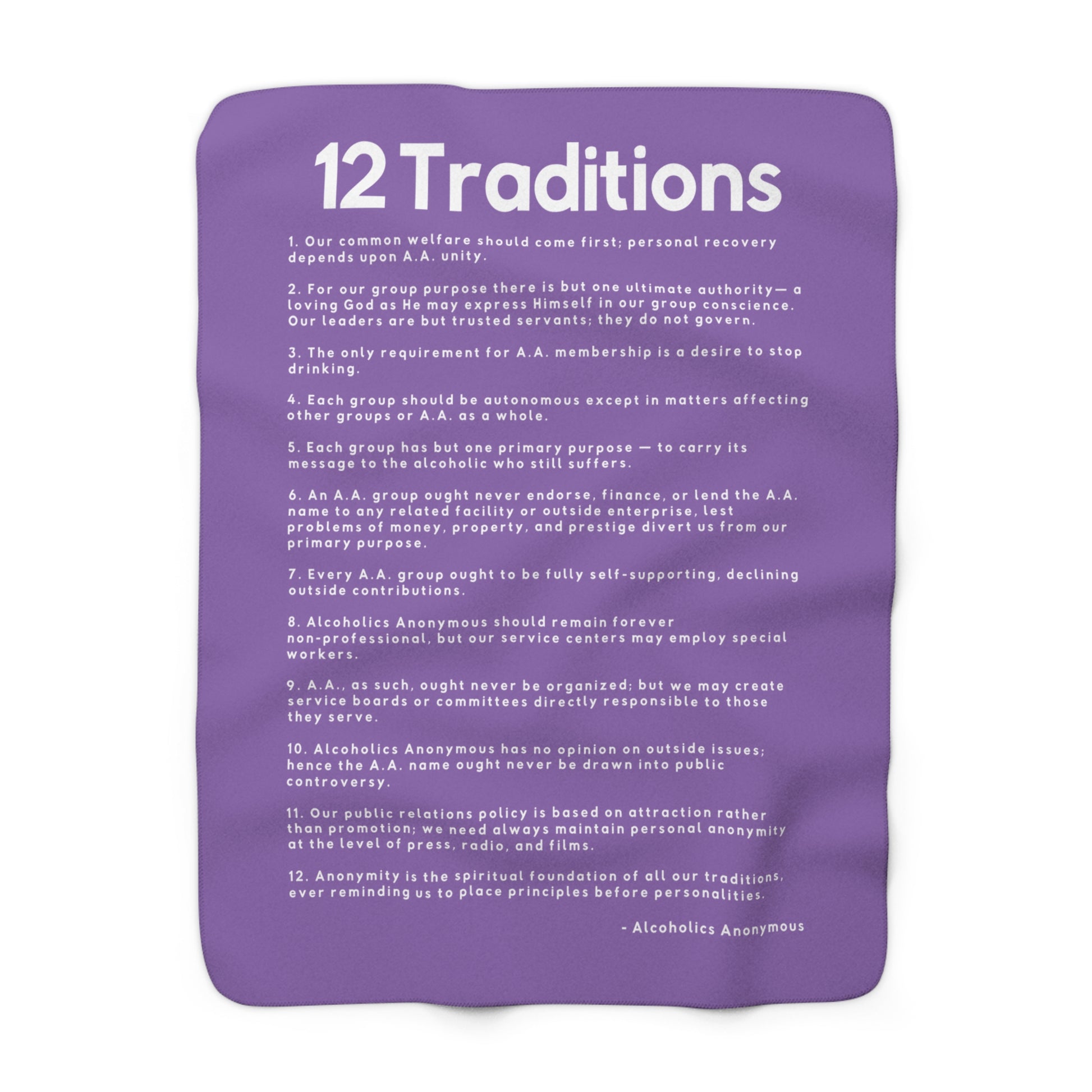Haler Smith - Home Decor - Haler Smith Sherpa Fleece Blanket - 12 Traditions - Light Purple