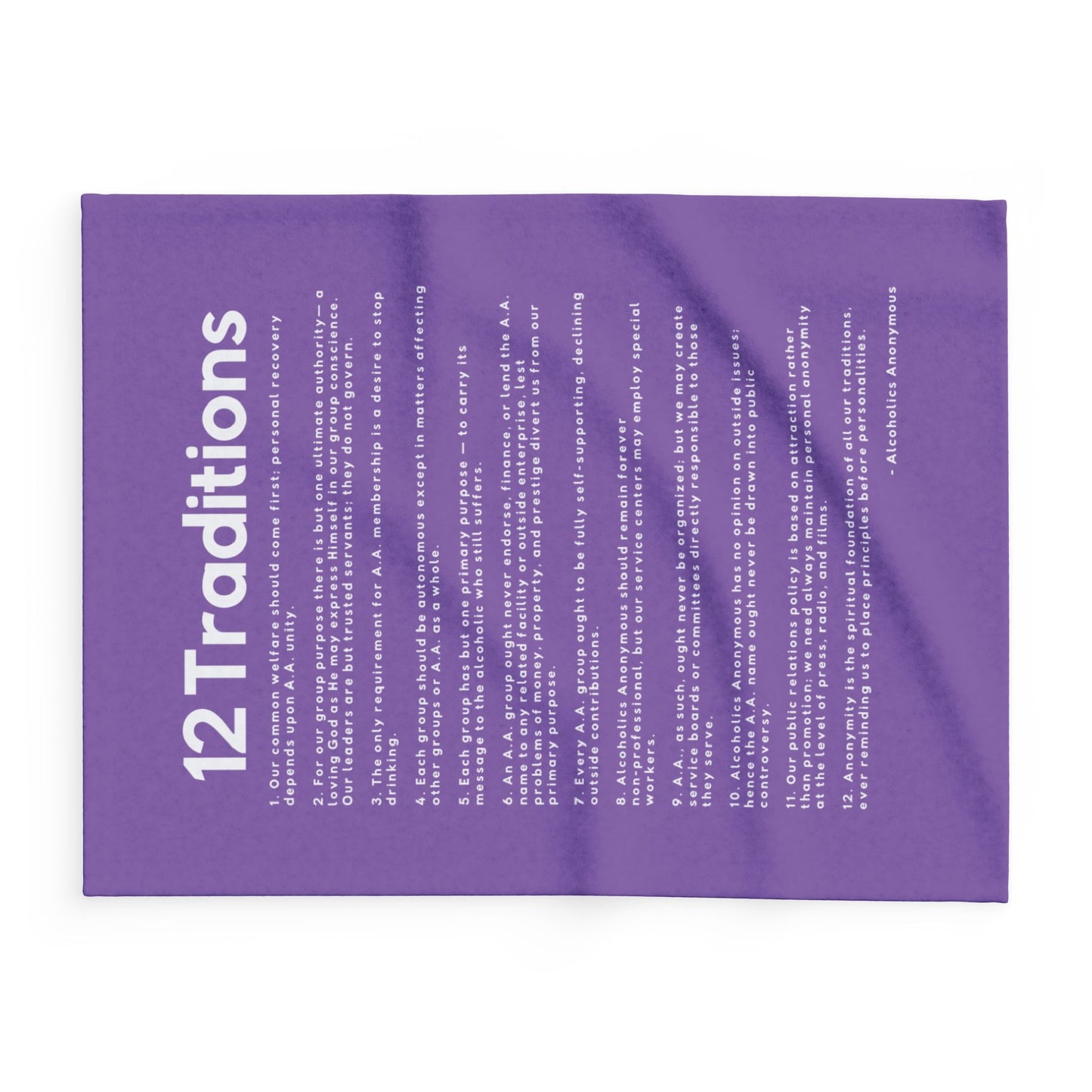 Haler Smith - Home Decor - Haler Smith Polar Fleece Blanket - 12 Traditions - Light Purple