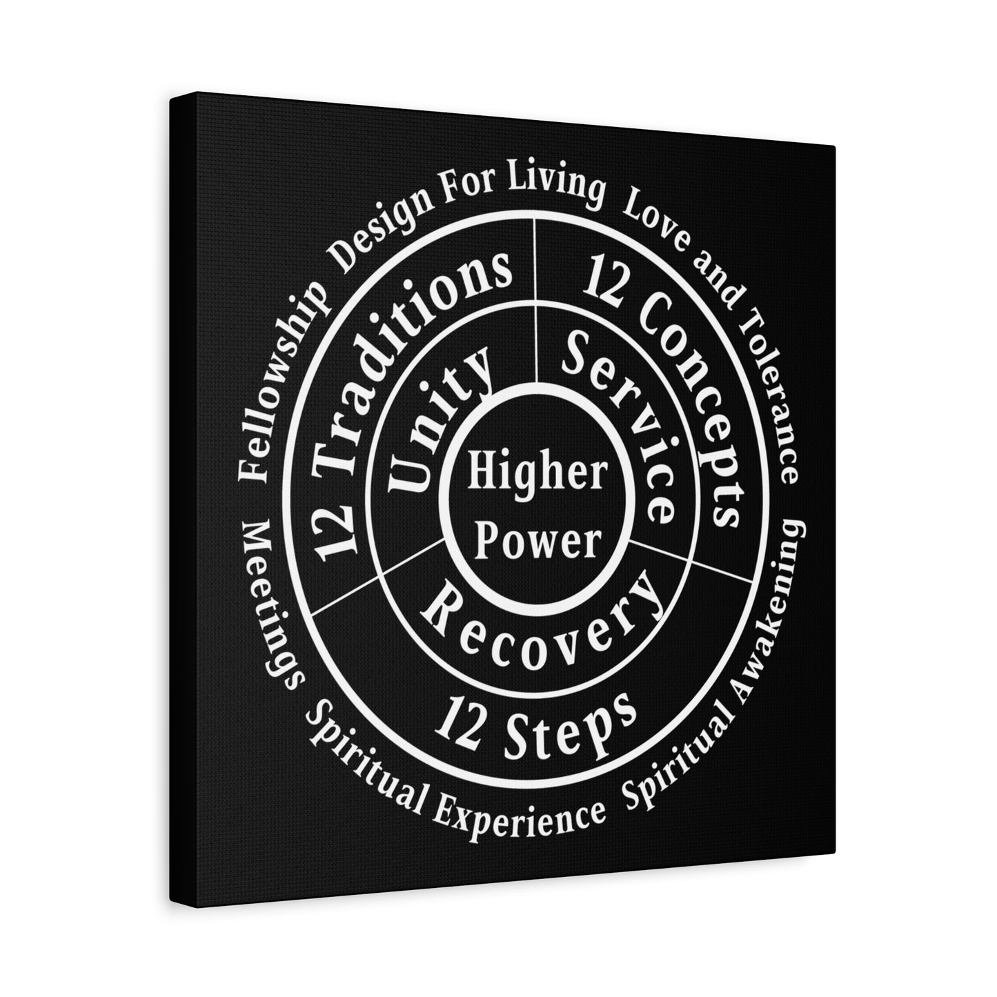 Haler Smith Matte Canvas - Higher Power 1 - Black Matte Finish - White Letters