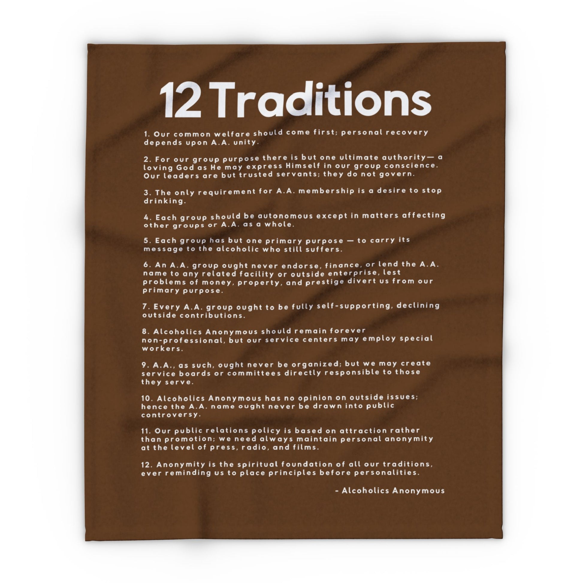Haler Smith - Home Decor - Haler Smith Polar Fleece Blanket - 12 Traditions - Brown