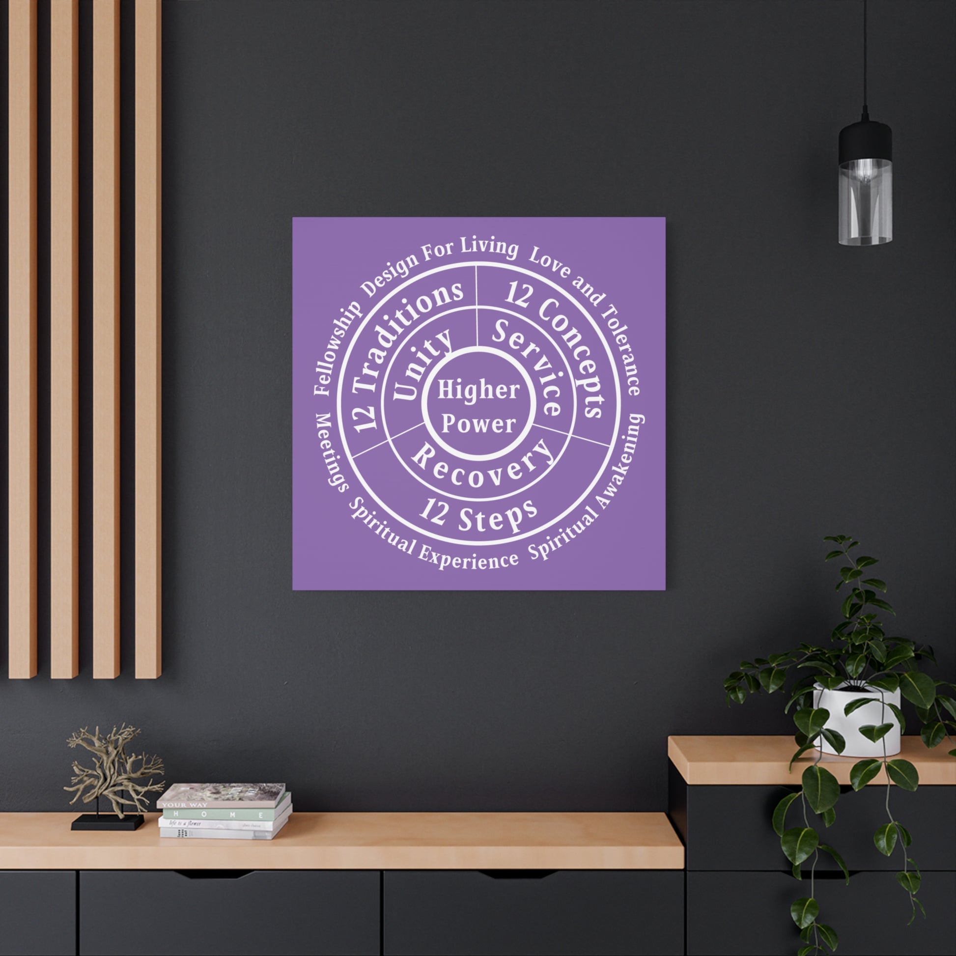 Haler Smith - Canvas - Haler Smith Matte Canvas - Higher Power 1 - Light Purple Matte Finish