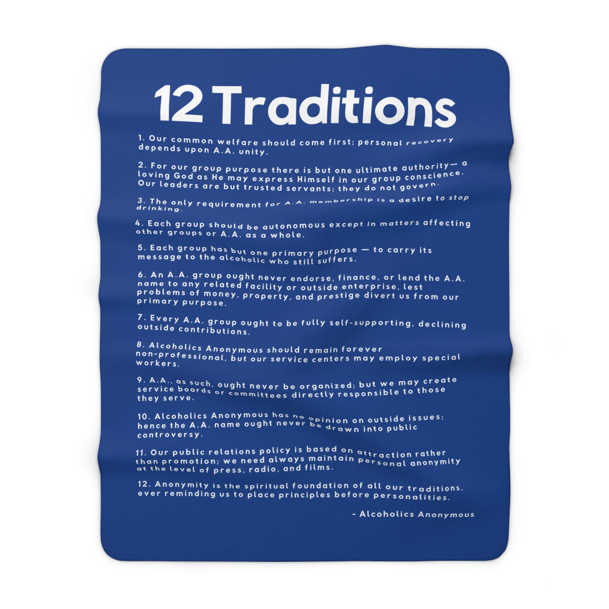 Haler Smith - Home Decor - Haler Smith Sherpa Fleece Blanket - 12 Traditions - Dark Blue