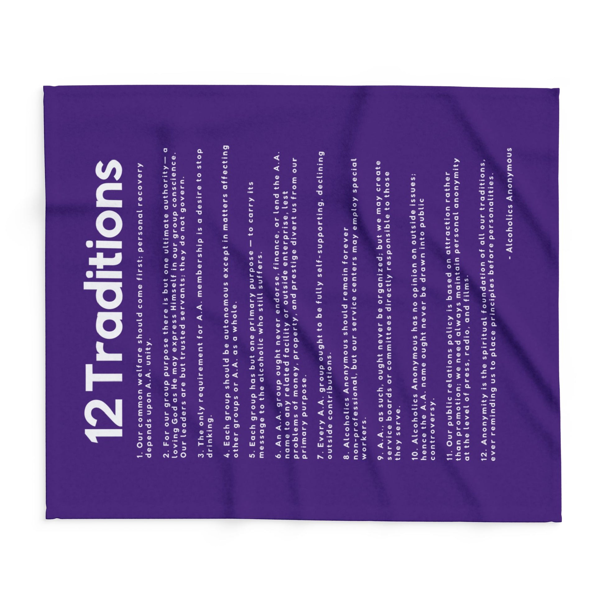 Haler Smith - Home Decor - Haler Smith Polar Fleece Blanket - 12 Traditions - Purple