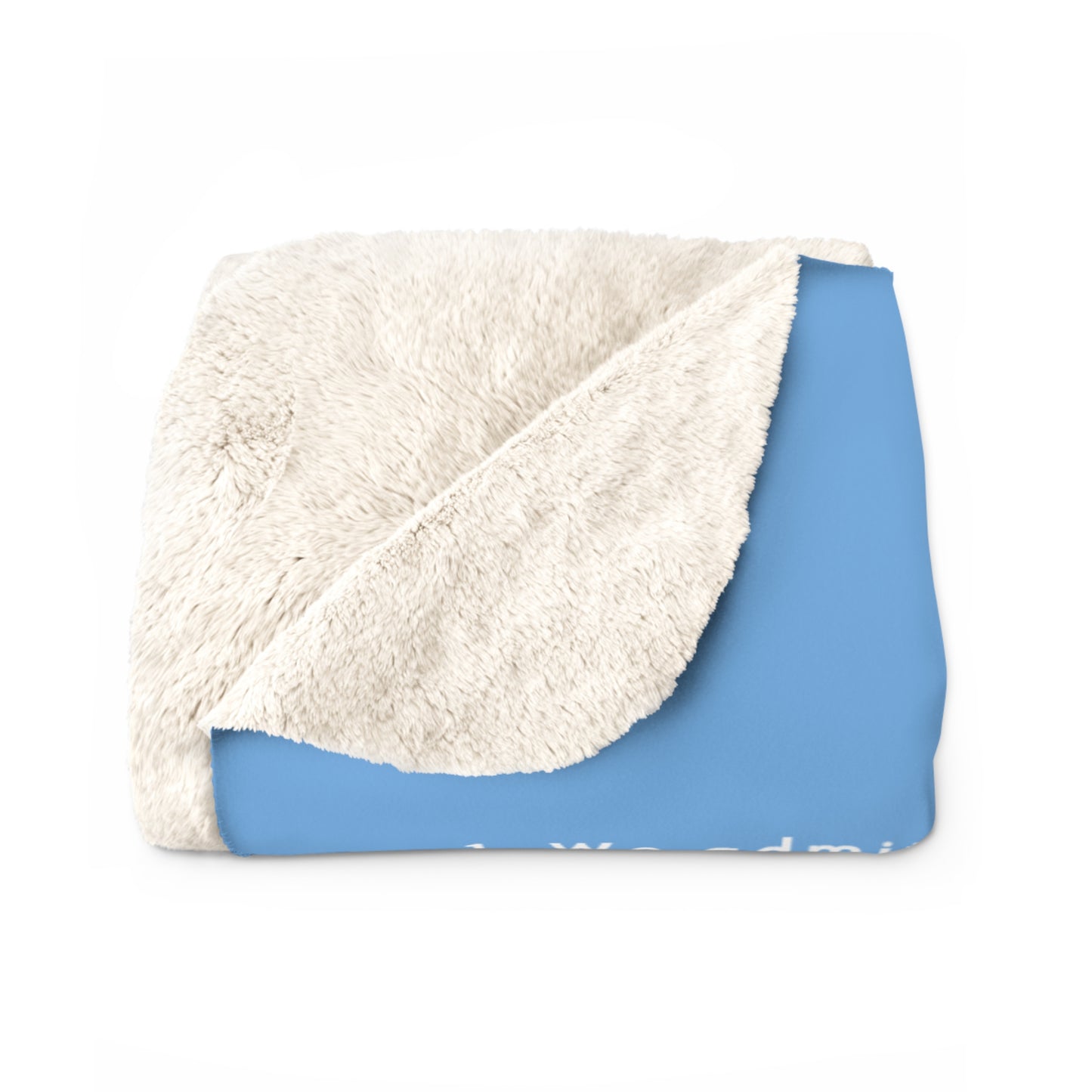 Haler Smith - Home Decor - Haler Smith Sherpa Fleece Blanket - 12 Steps - Light Blue
