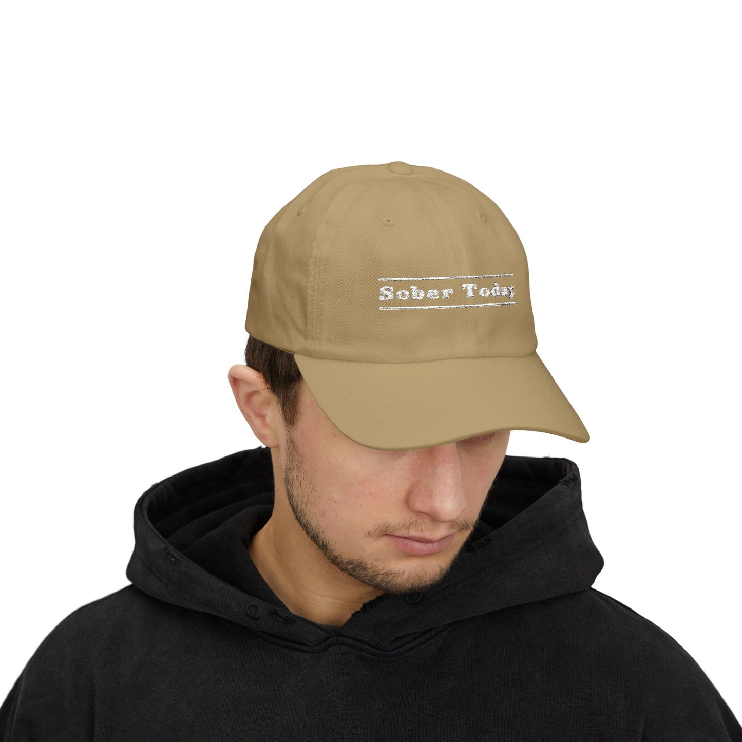 Haler Smith Dad Cap - Sober Today 3 - White