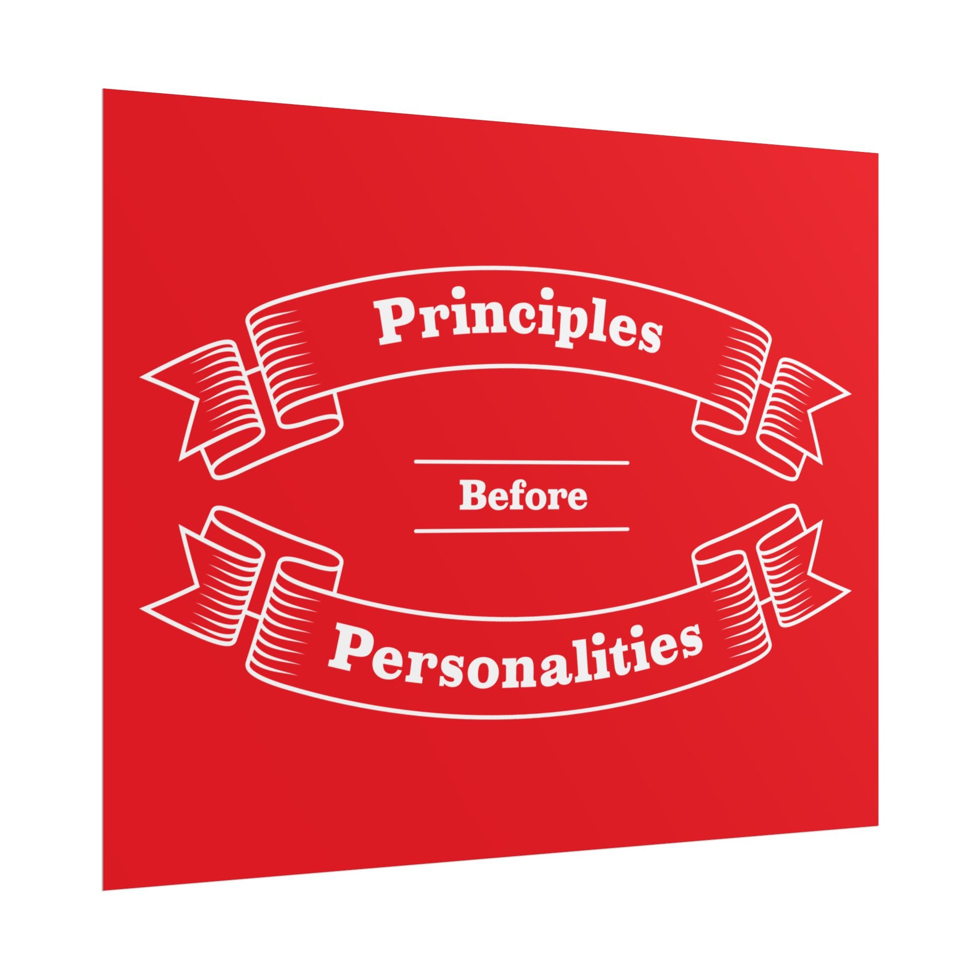 Haler Smith - Poster - Haler Smith Rolled Poster - Principles Before Personalities 1 - Gray Matte Finish