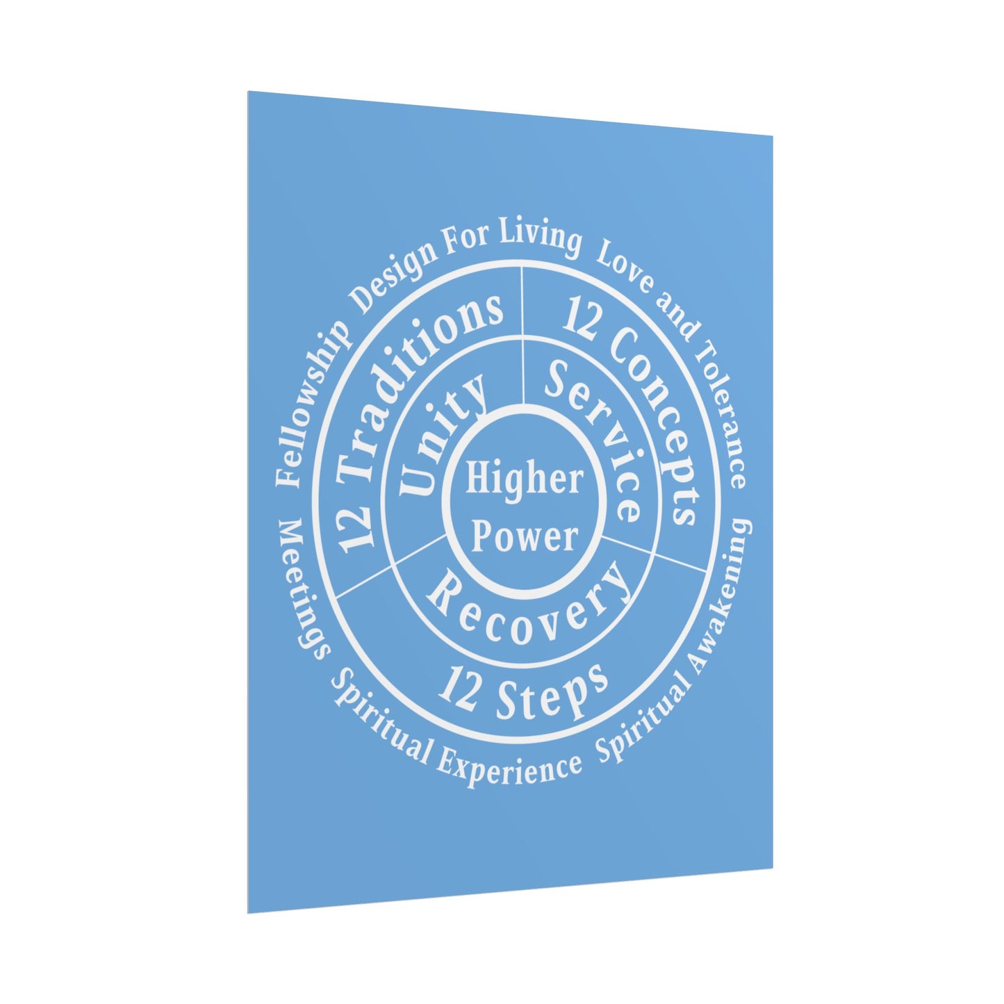 Haler Smith Rolled Poster - Higher Power 1 - Light Blue Matte Finish