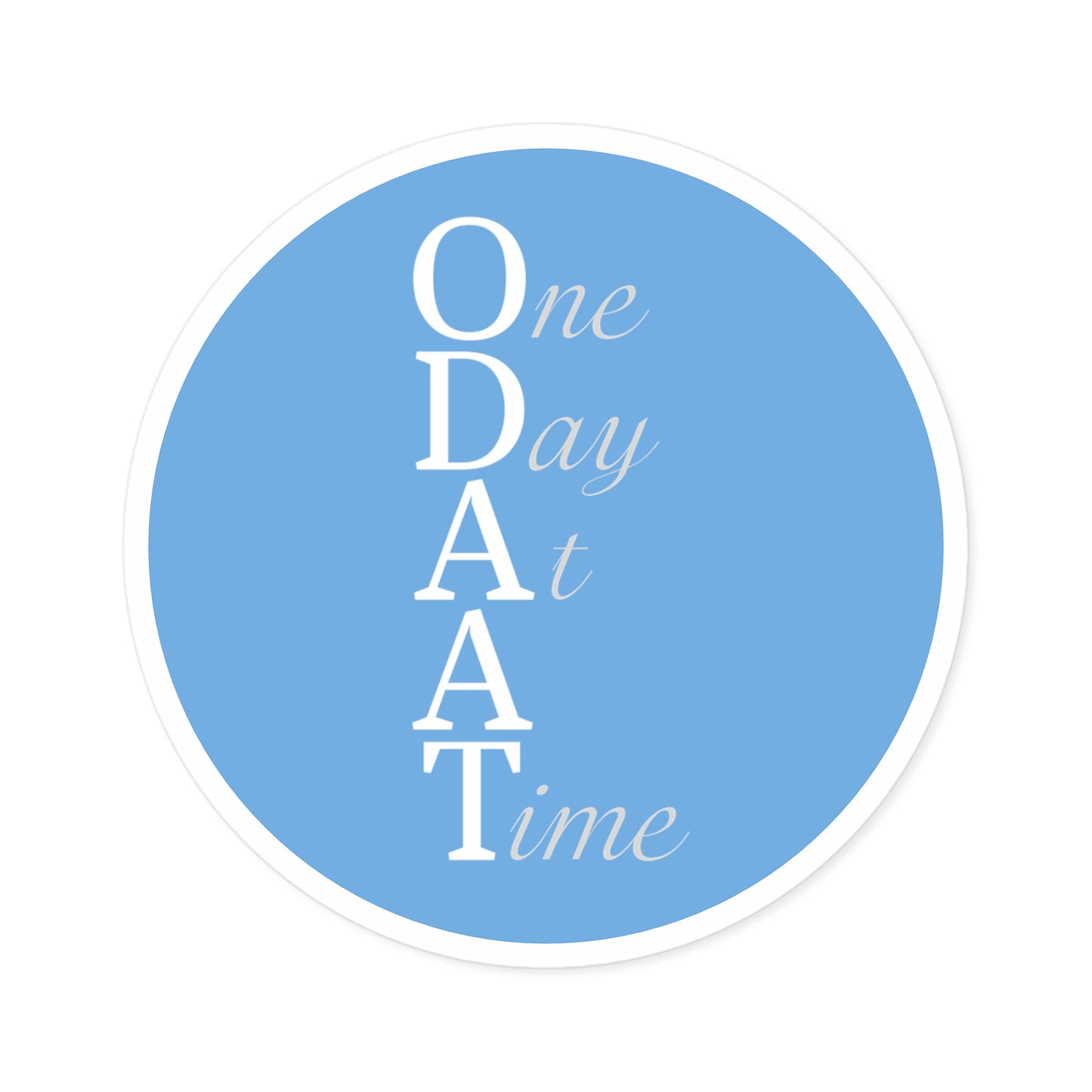 Haler Smith Vinyl Round Sticker - ODAAT - Light Blue