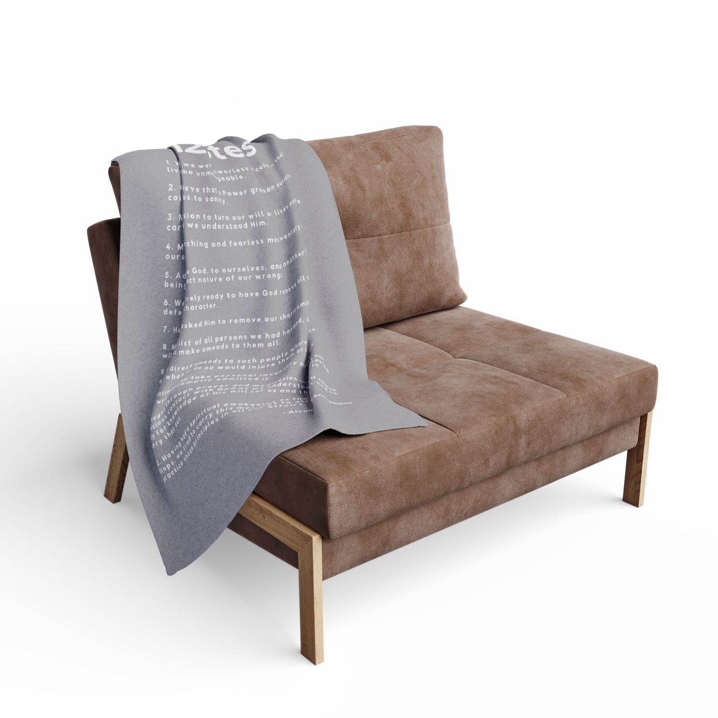Haler Smith Polar Fleece Blanket - 12 Steps - Light Gray