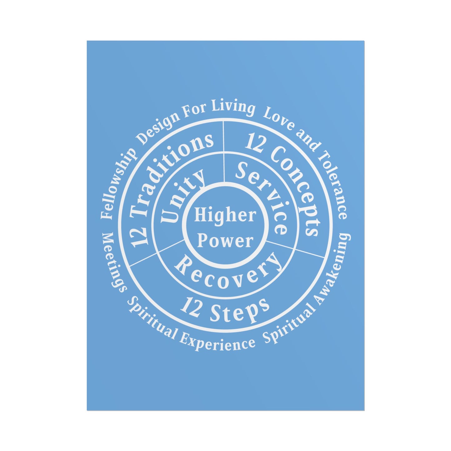 Haler Smith Rolled Poster - Higher Power 1 - Light Blue Matte Finish