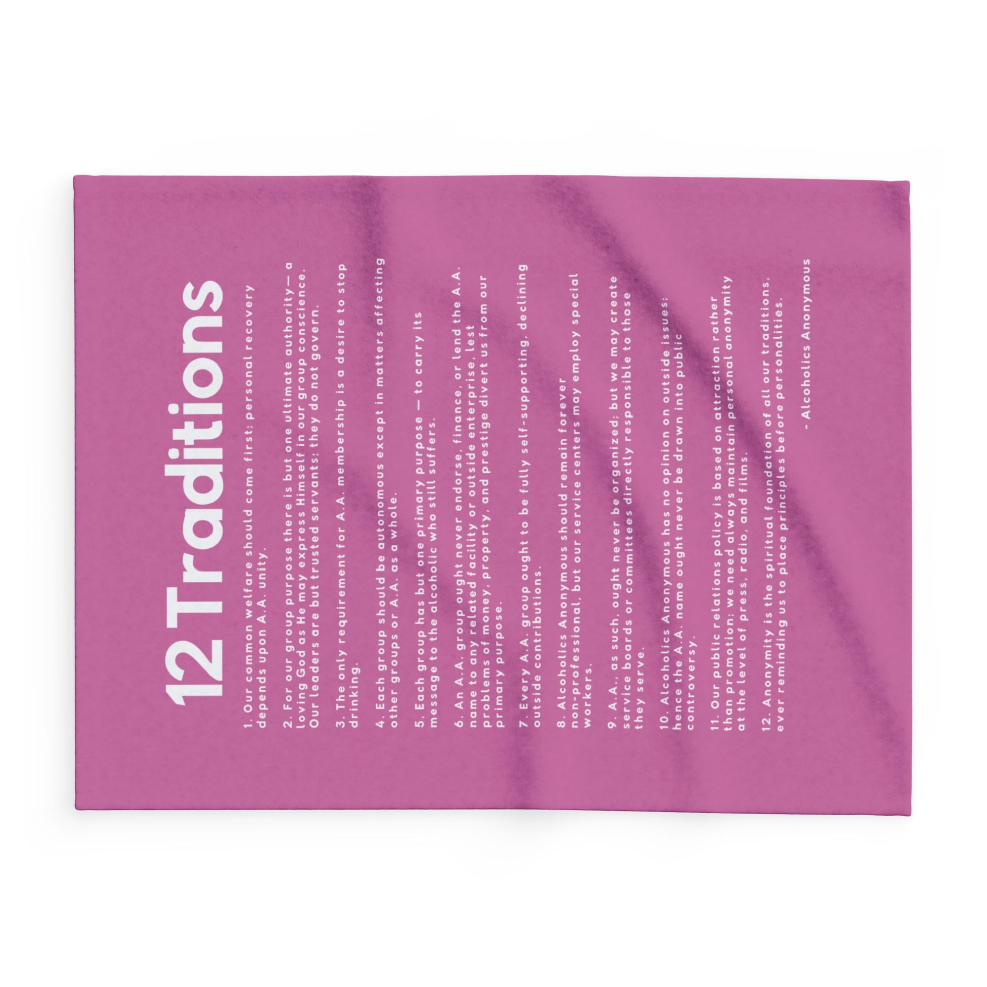 Haler Smith - Home Decor - Haler Smith Polar Fleece Blanket - 12 Traditions - Light Pink