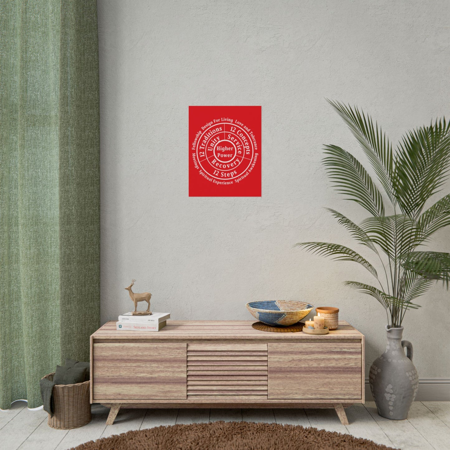 Haler Smith Rolled Poster - Higher Power 1 - Red Matte Finish